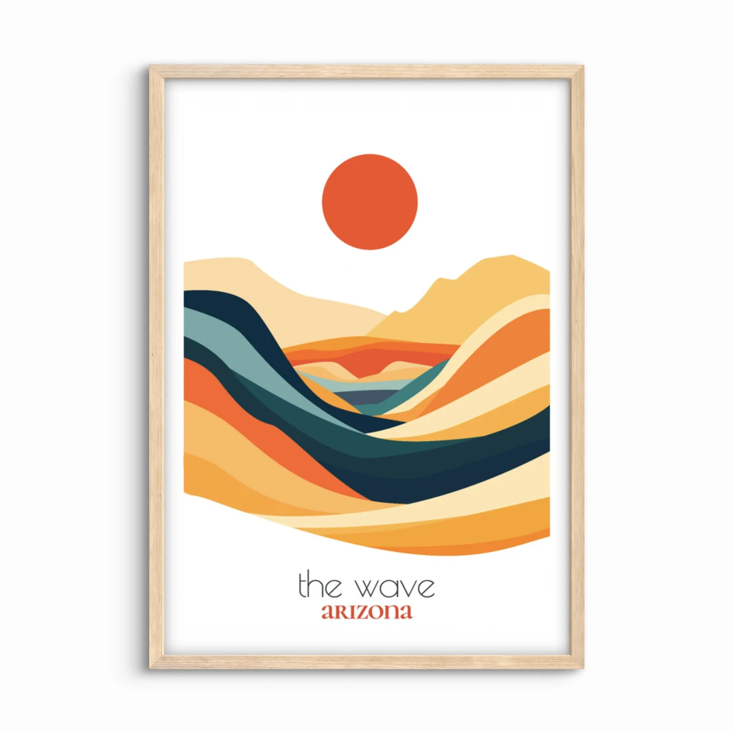 The Wave Arizona Travel Poster Abstract Travel Poster Wall Art