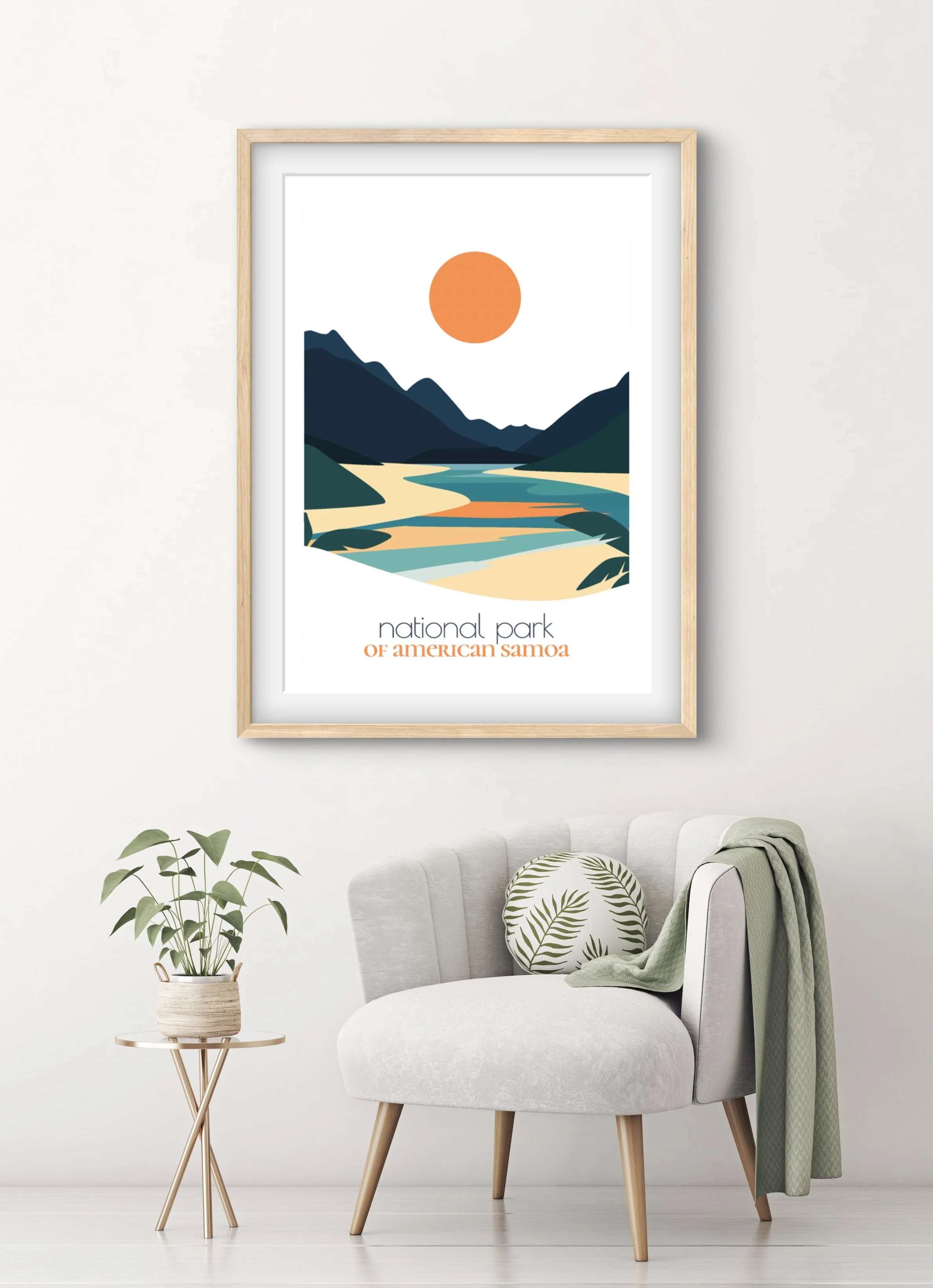 Perfect american samoa travel print gift for national park lovers and hikers