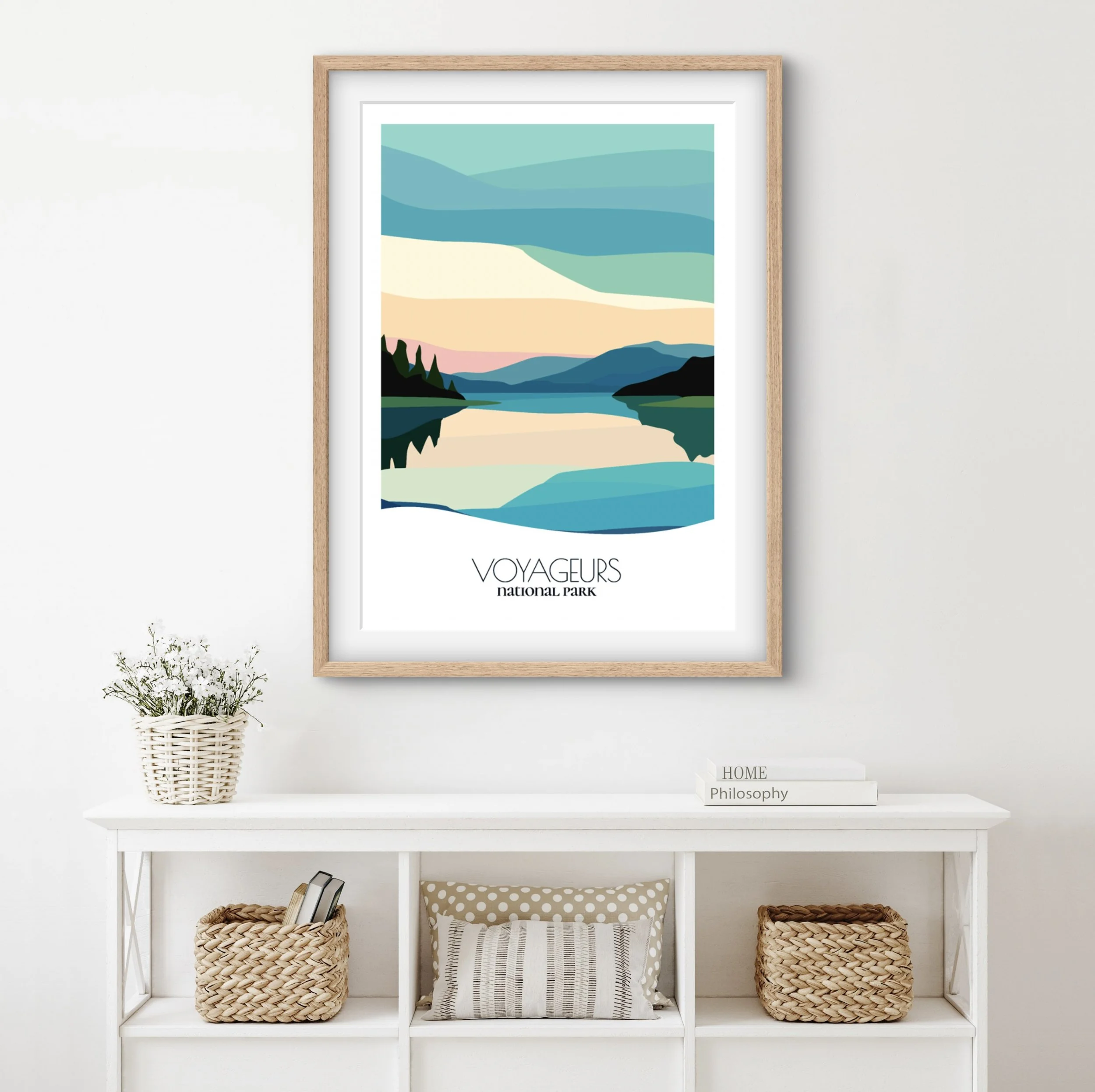 Home decor poster of Voyageurs National Park, premium print quality for stylish  Minnesota interiors.