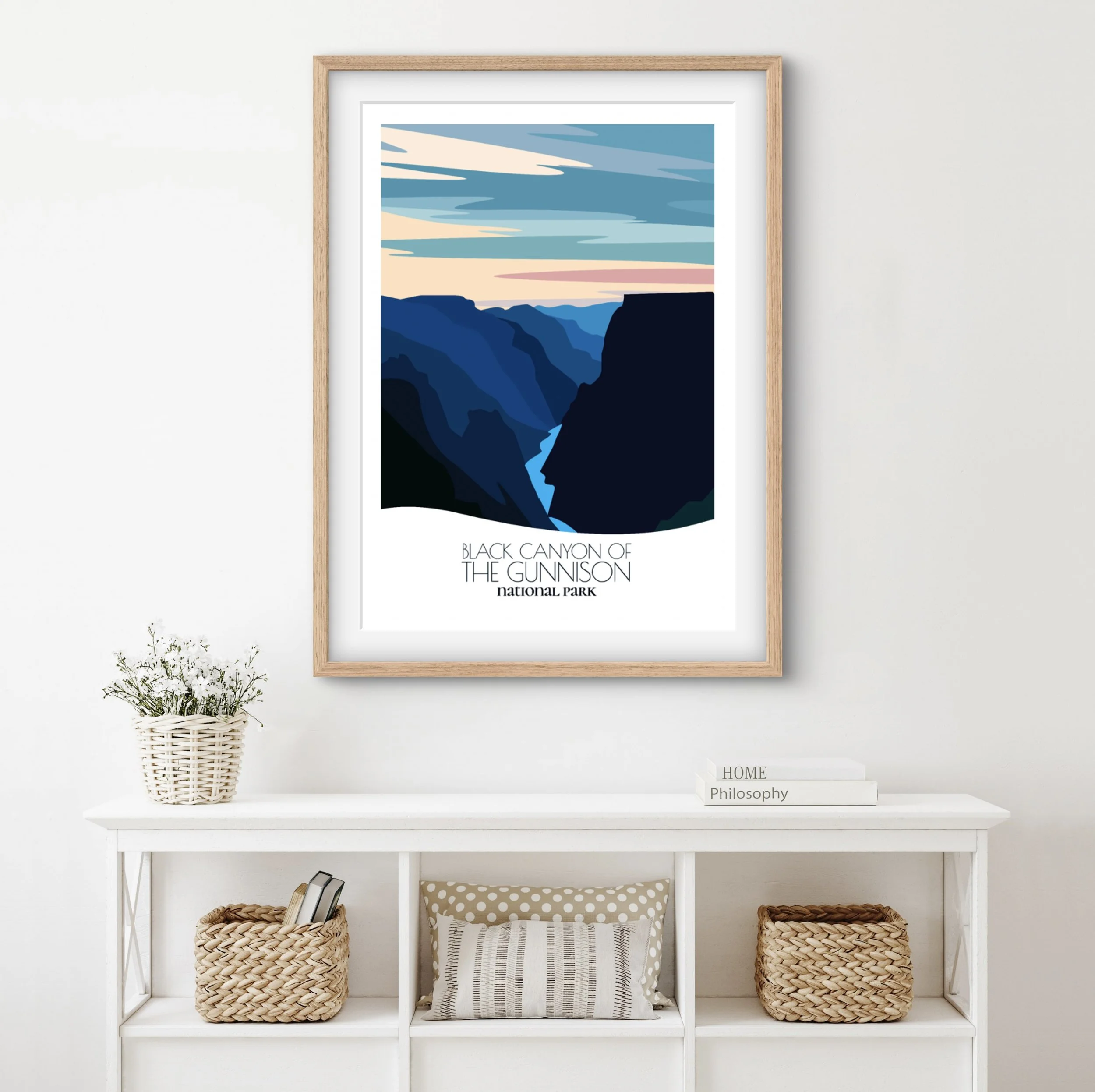 Home decor poster of Black Canyon of the Gunnison, premium print quality for stylish Colorad interiors.
