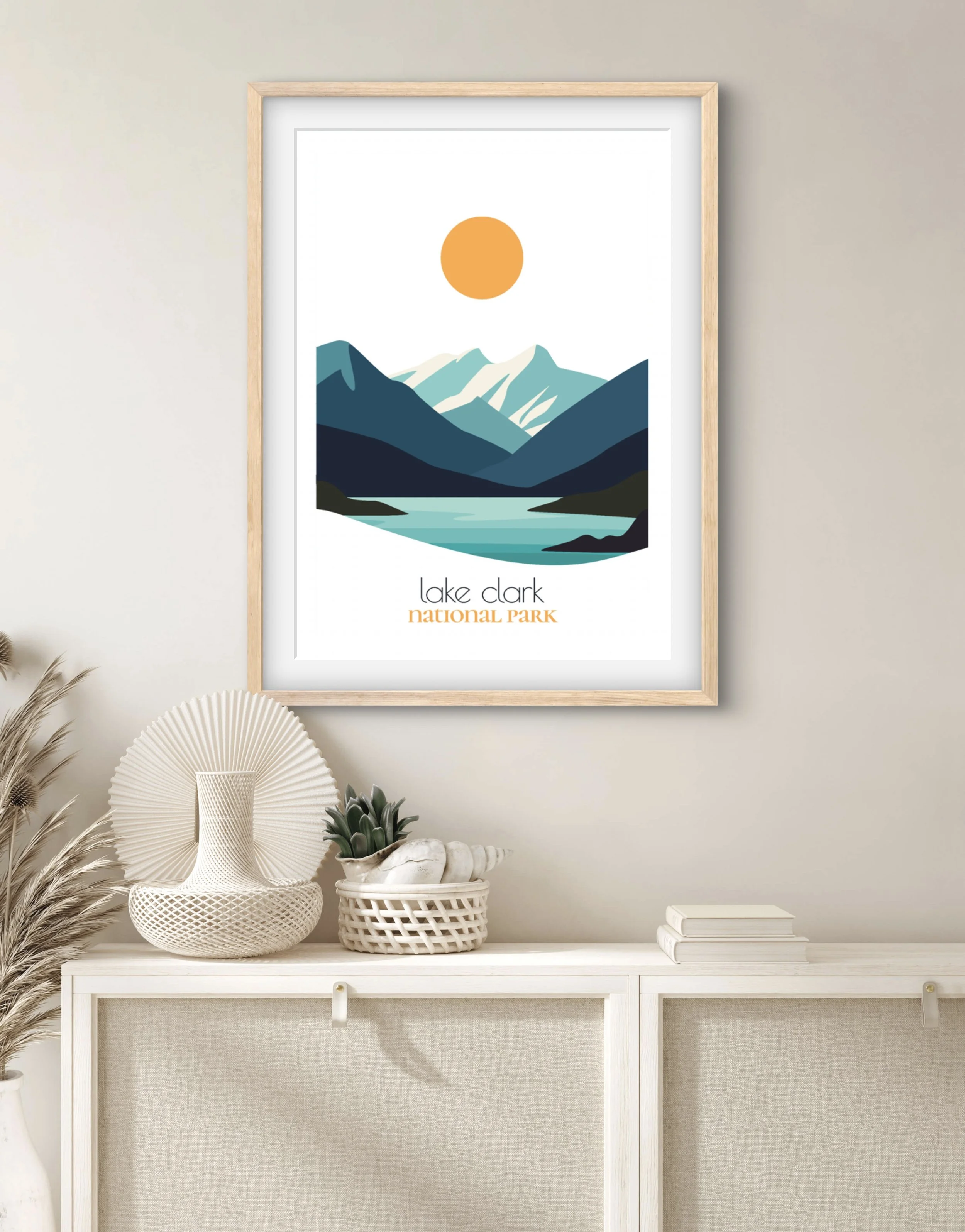 High-quality matte paper for Lake Clark national park wall art prints