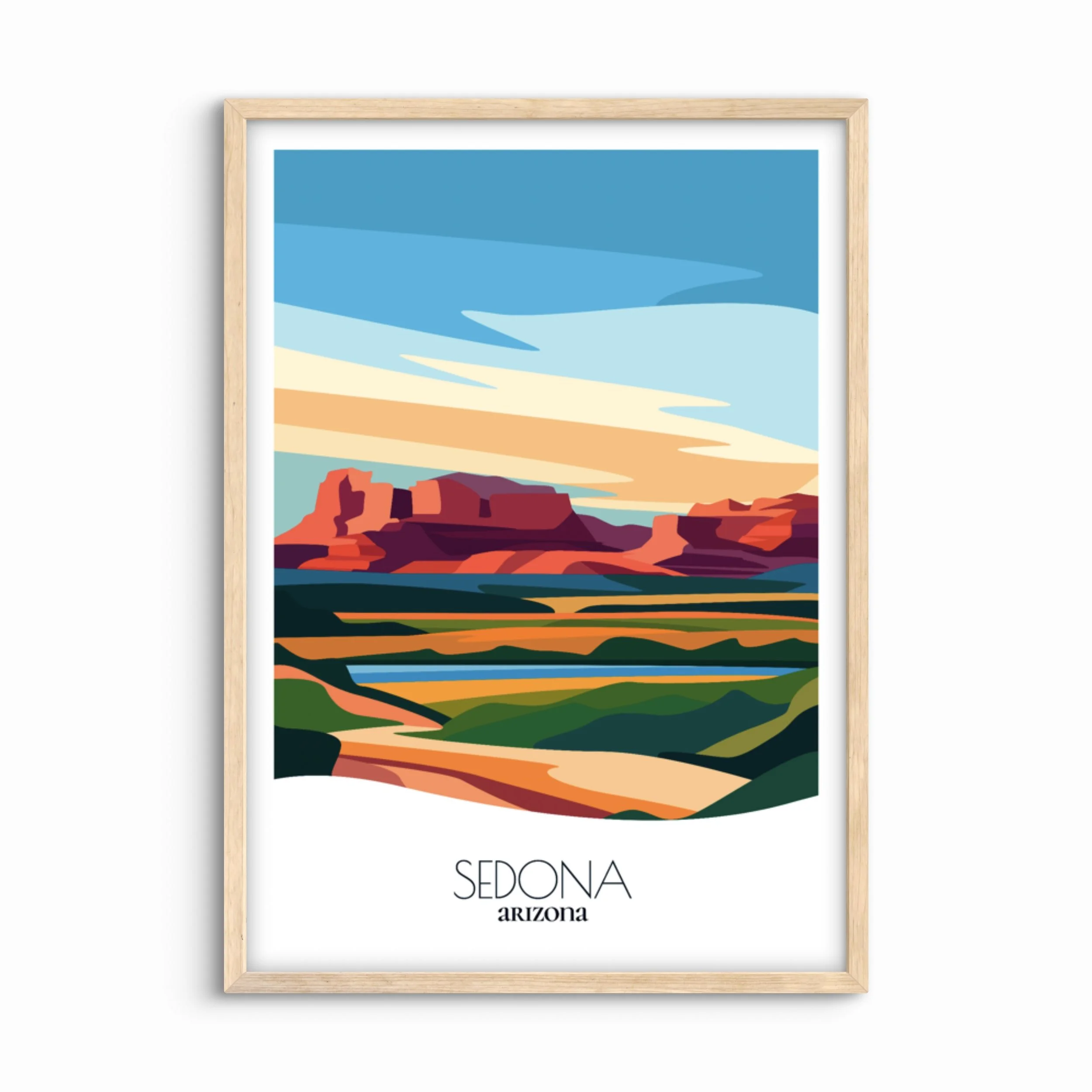 Sedona Arizona Abstract Travel Poster