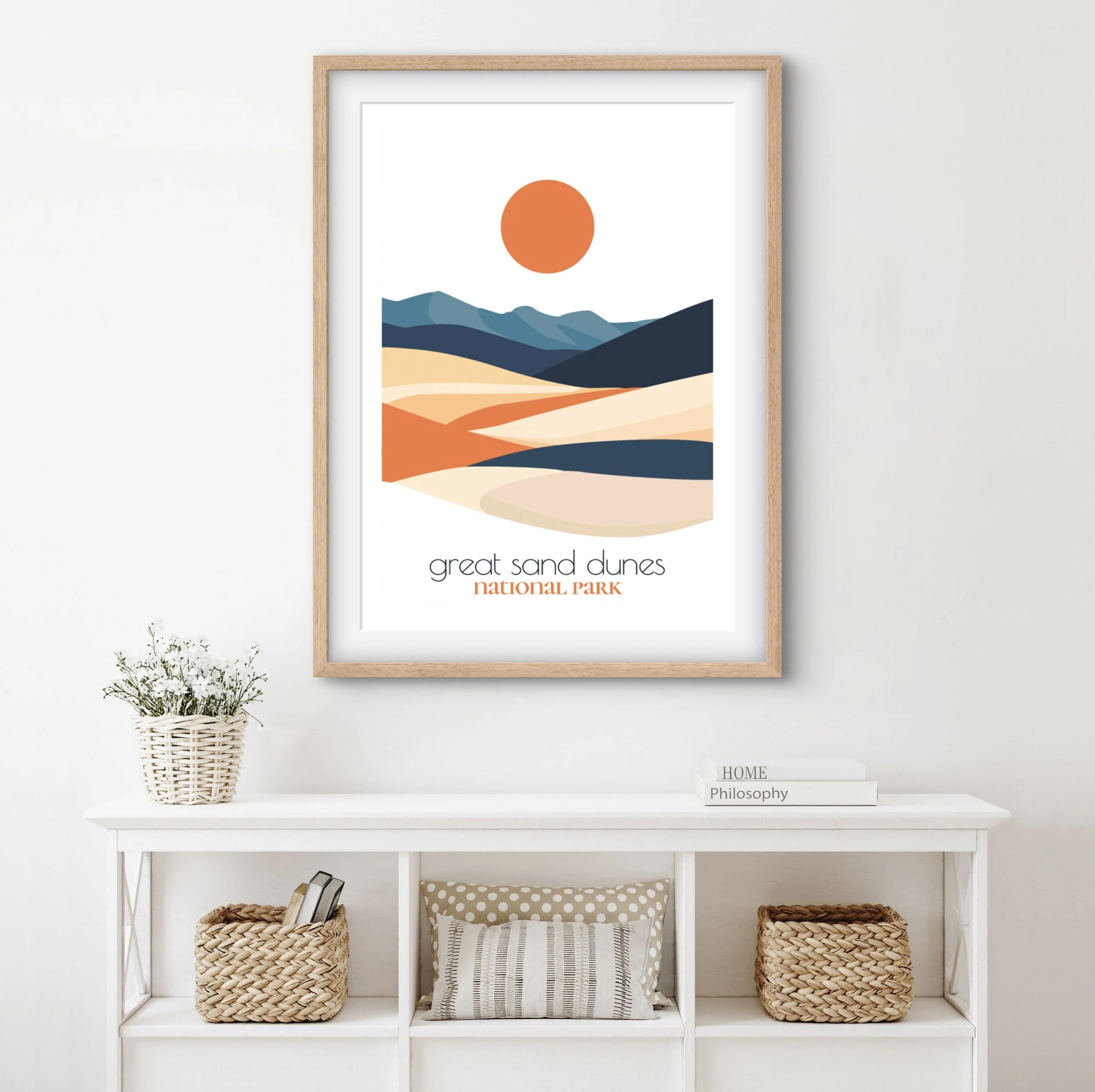 Perfect great sand dunes travel print gift for national park lovers and hikers