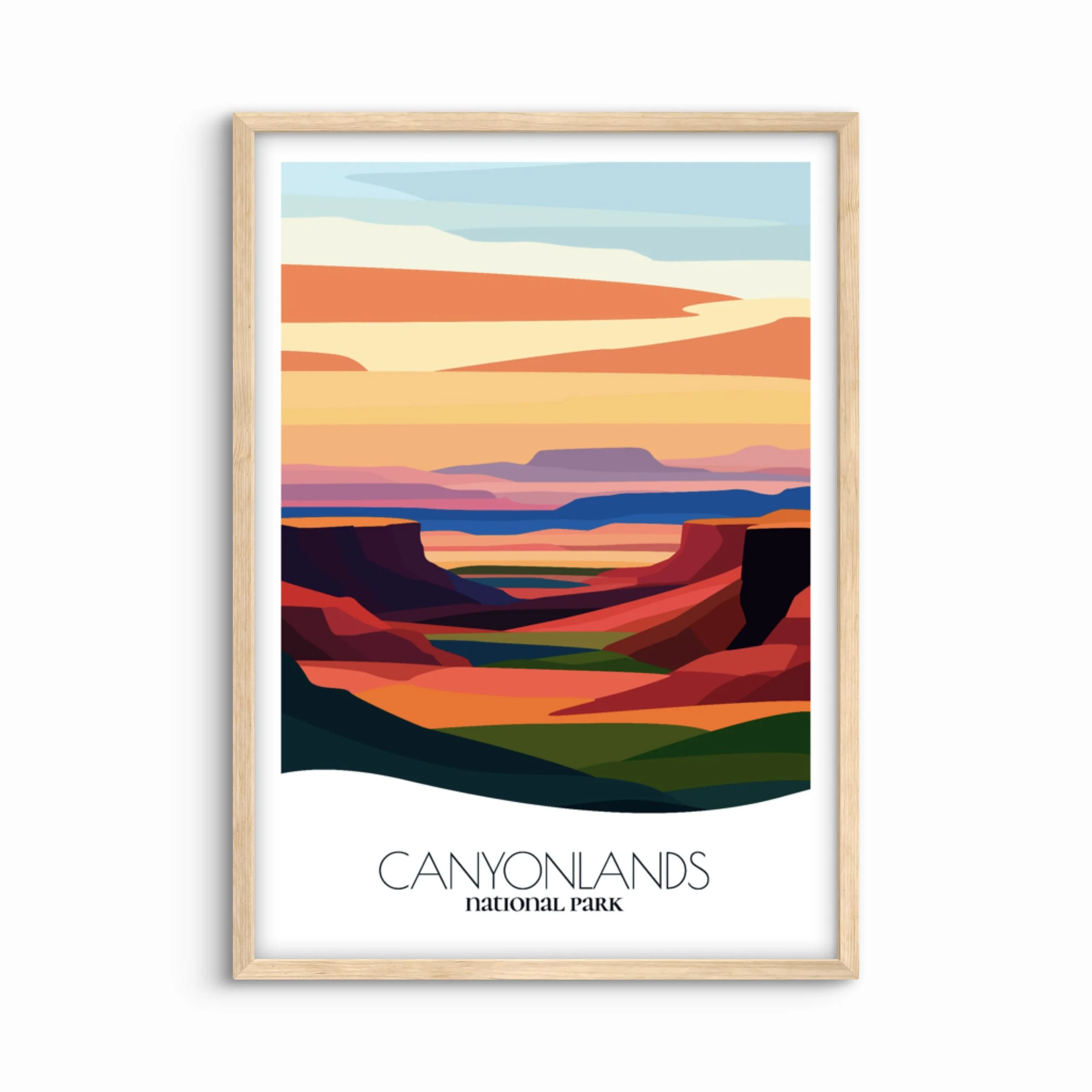 Canyonlands National Park Landscape: Abstract Travel Poster