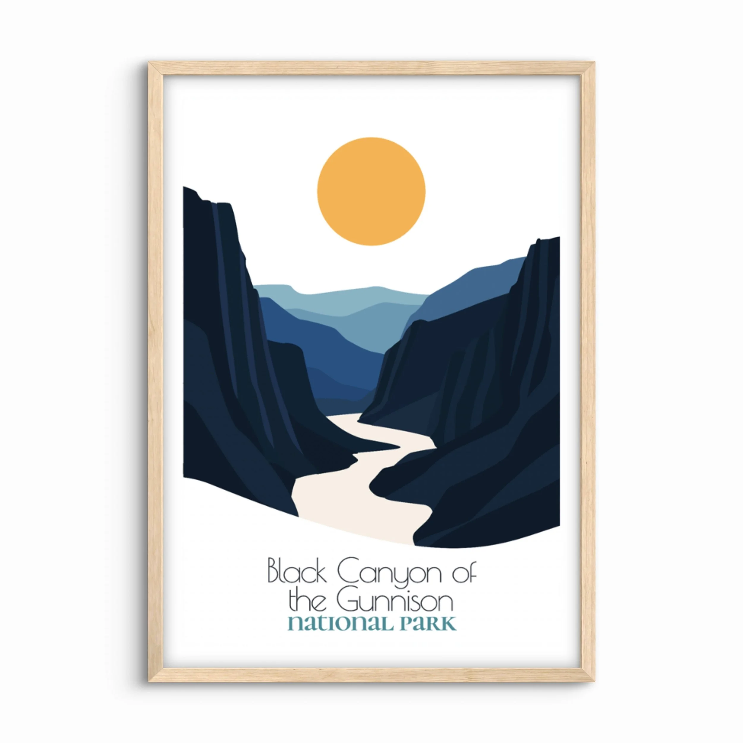Black Canyon National Park Travel Poster