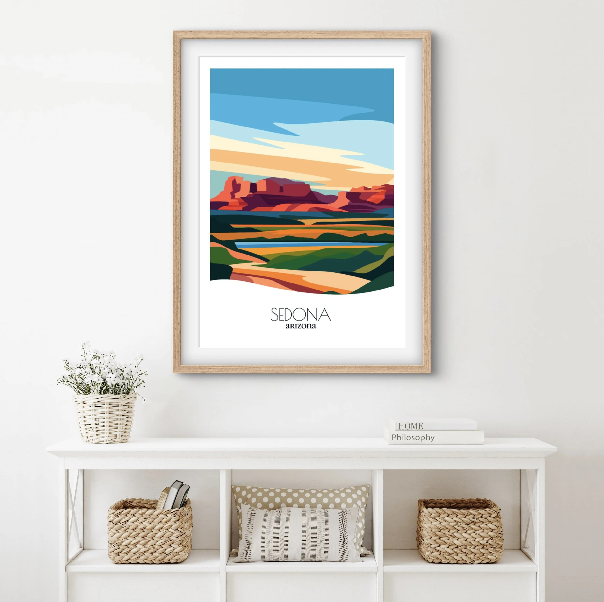Home decor poster of Sedona, premium print quality for stylish Arizona interiors.