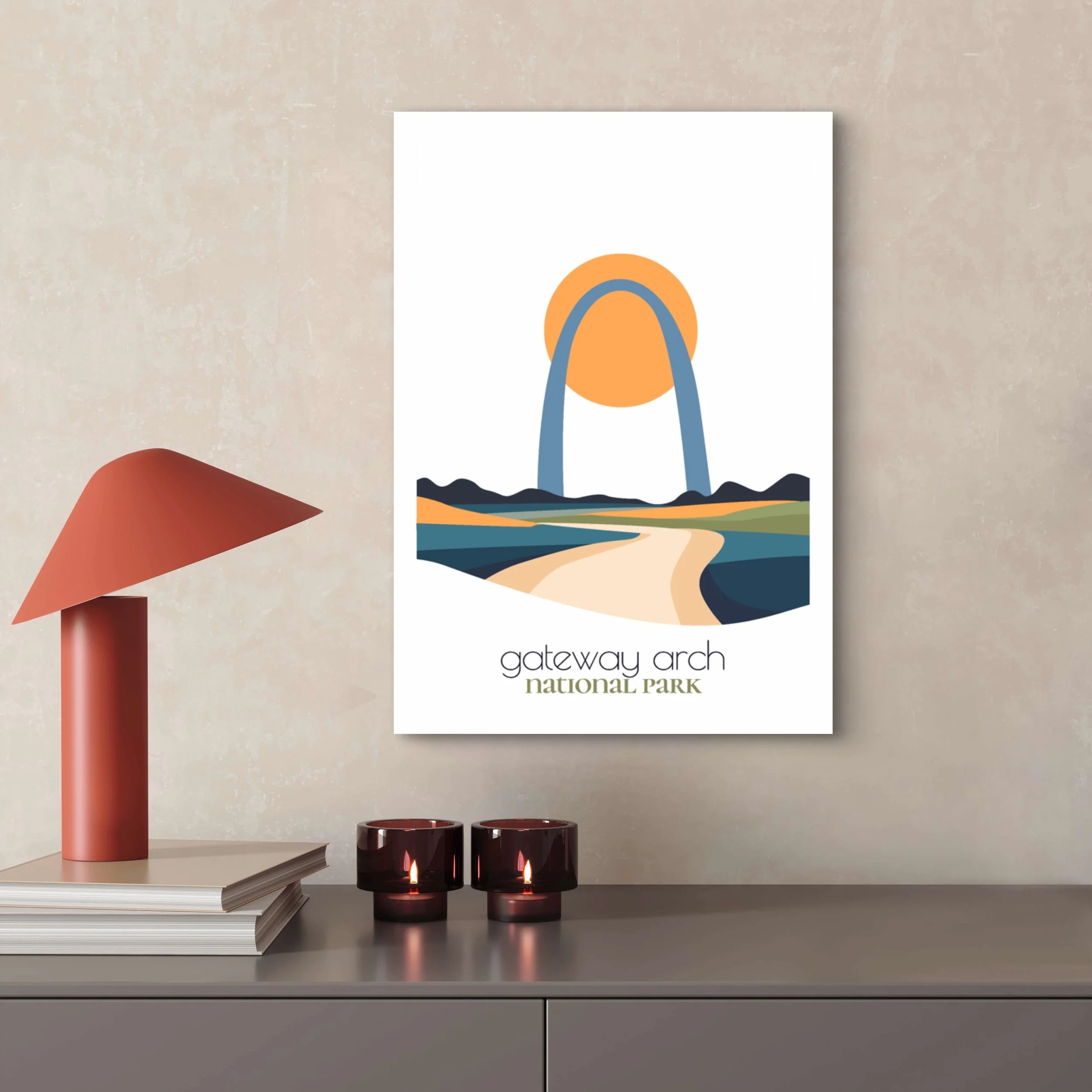High-quality matte paper for Gateway Arch national park wall art prints
