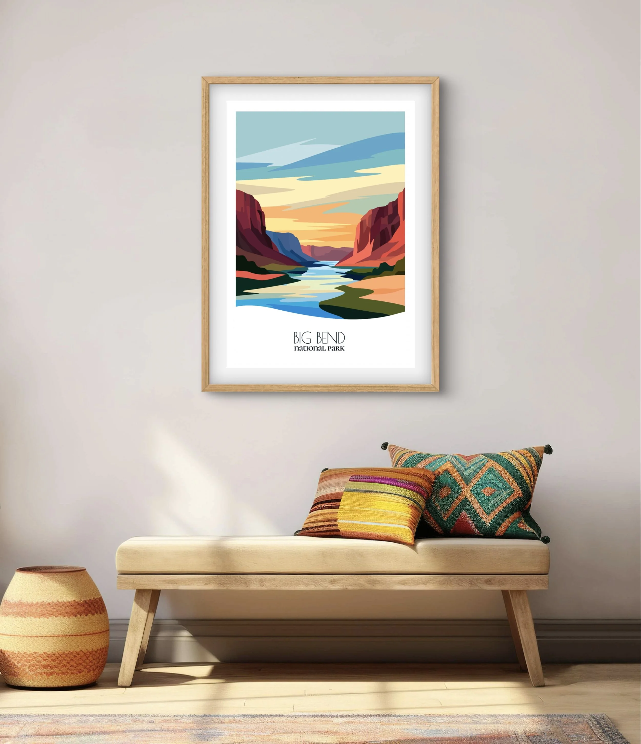 Travel gift idea: framed poster of Big Bend National Park, ideal for adventure lovers.