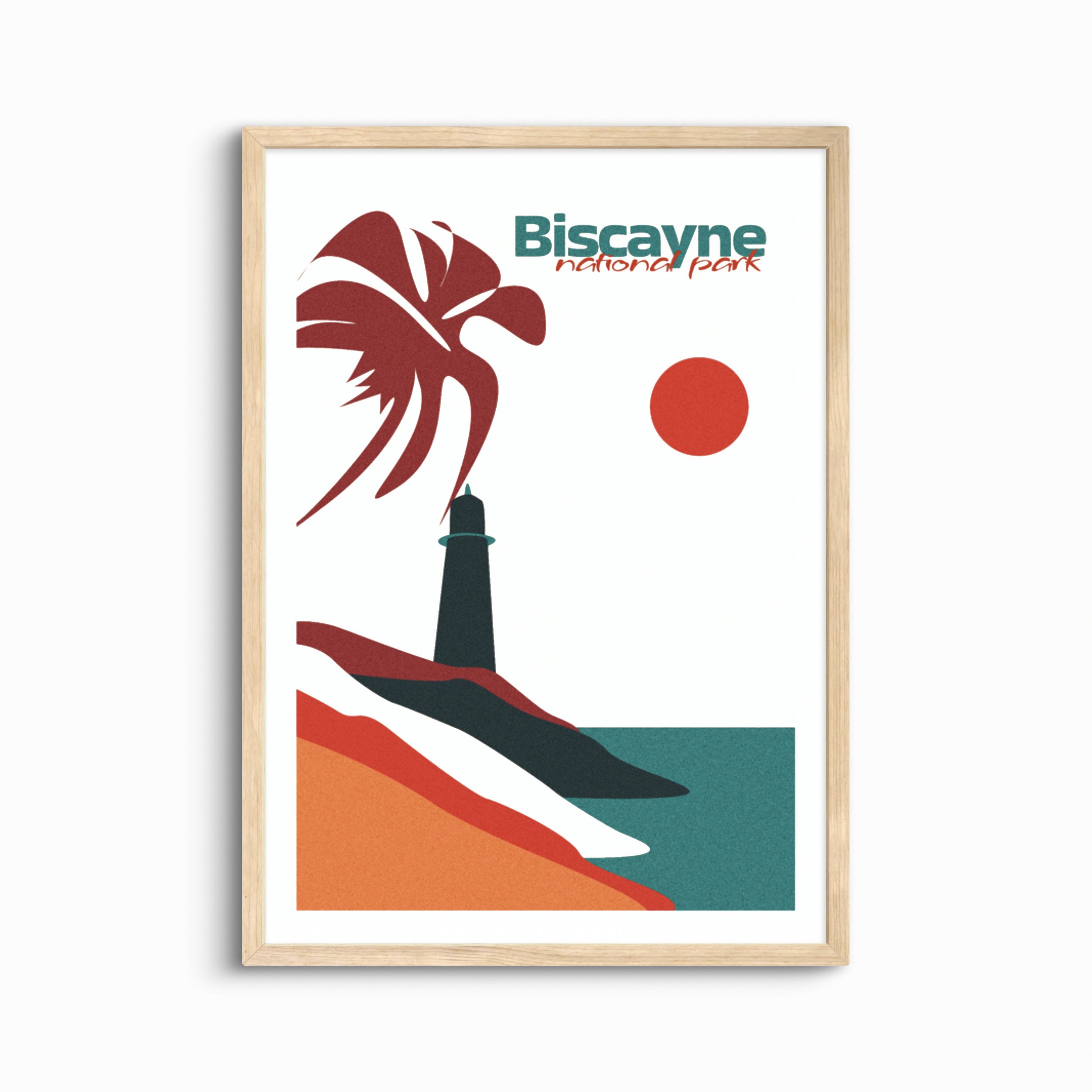 Biscayne National Park Print — Mid-Century Modern Wall Art
