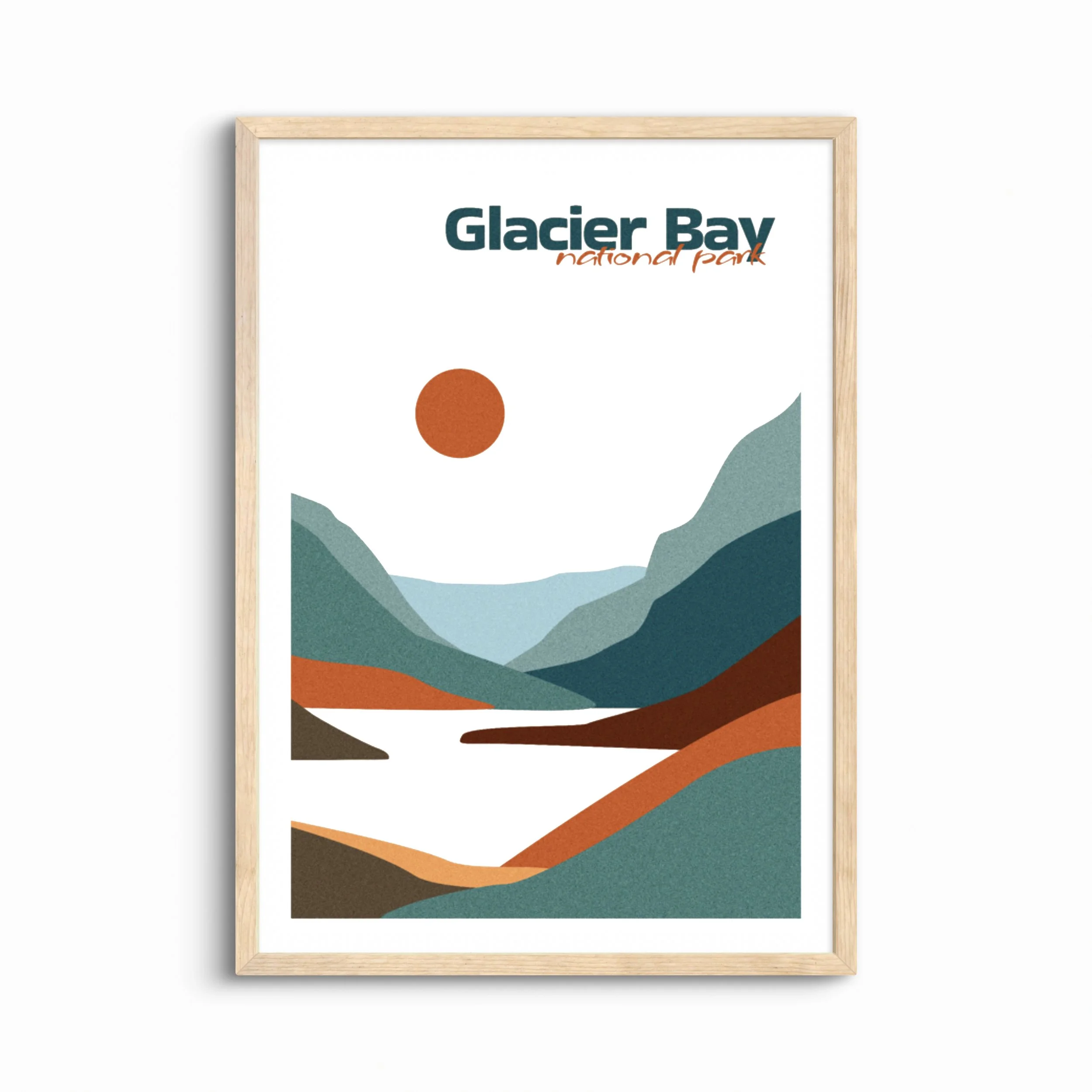 Glacier Bay National Park Print — Mid-Century Modern Wall Art