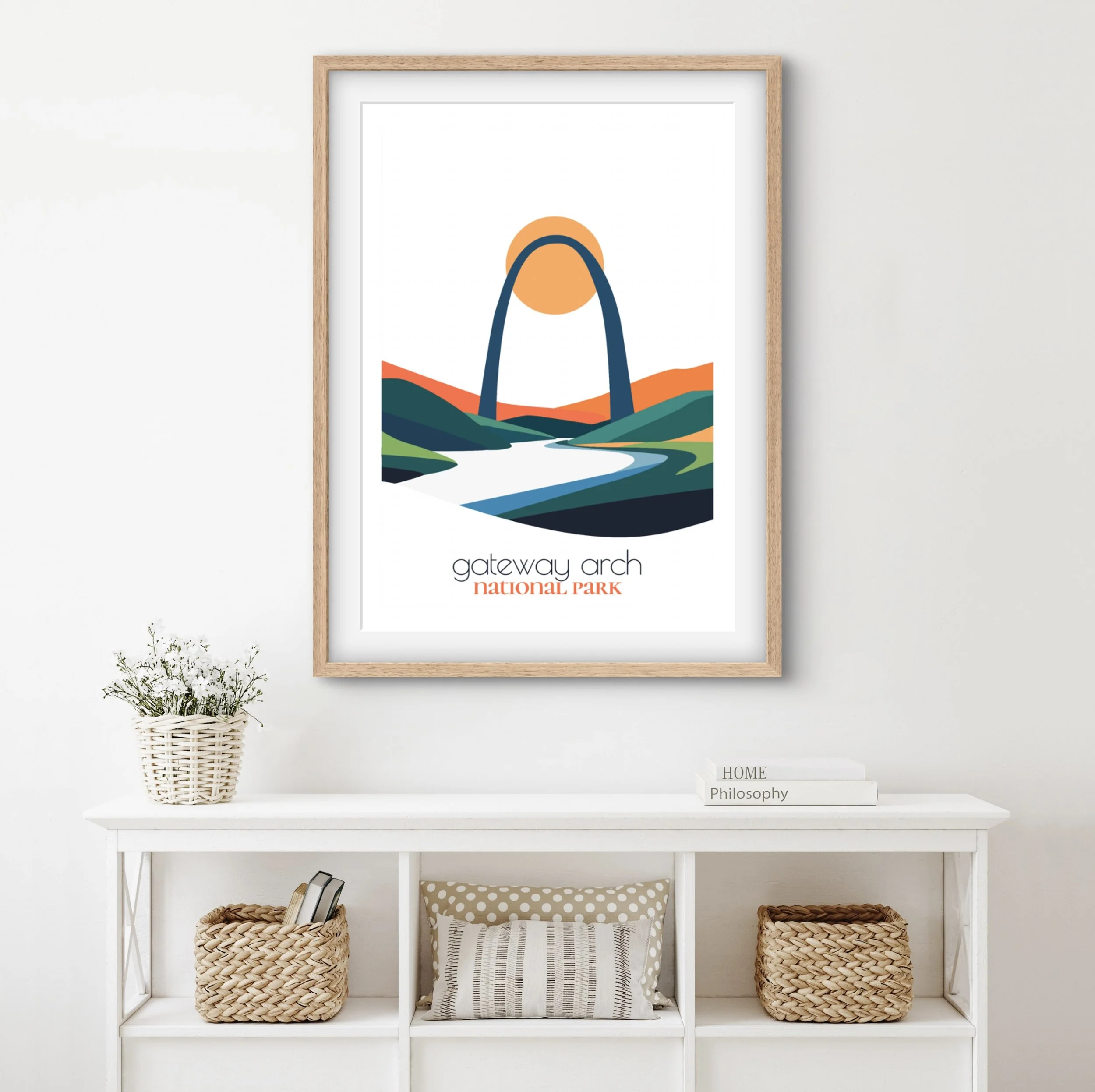 Perfect Gateway Arch travel print gift for national park lovers and hikers