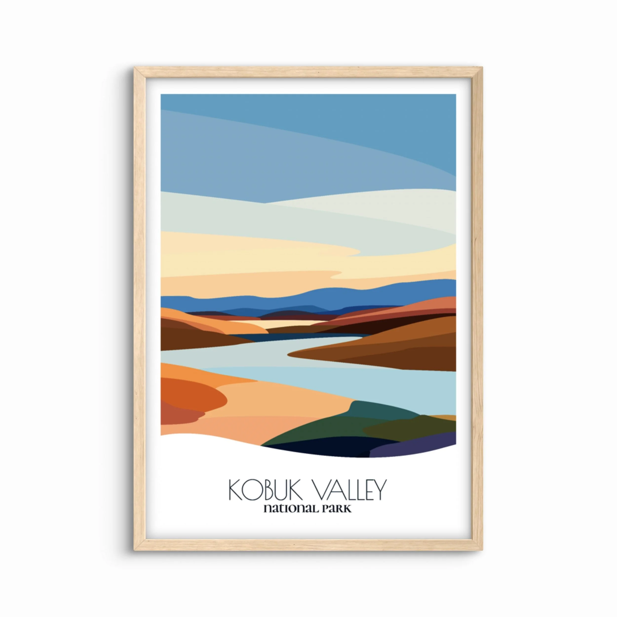 Abstract Kobuk Valley National Park Print: Modern Nature Art