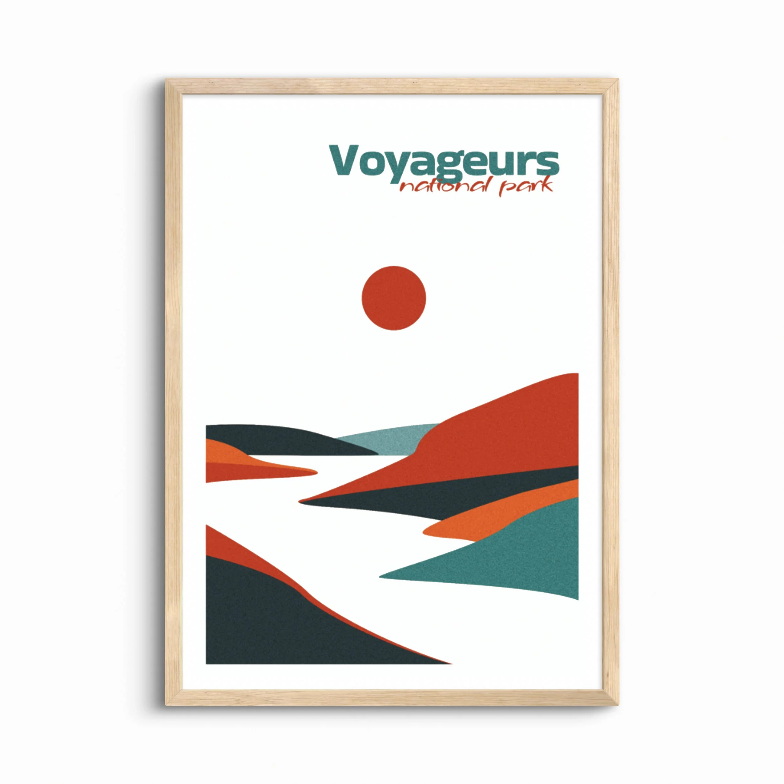 Voyageurs National Park Print — Mid-Century Modern Wall Art