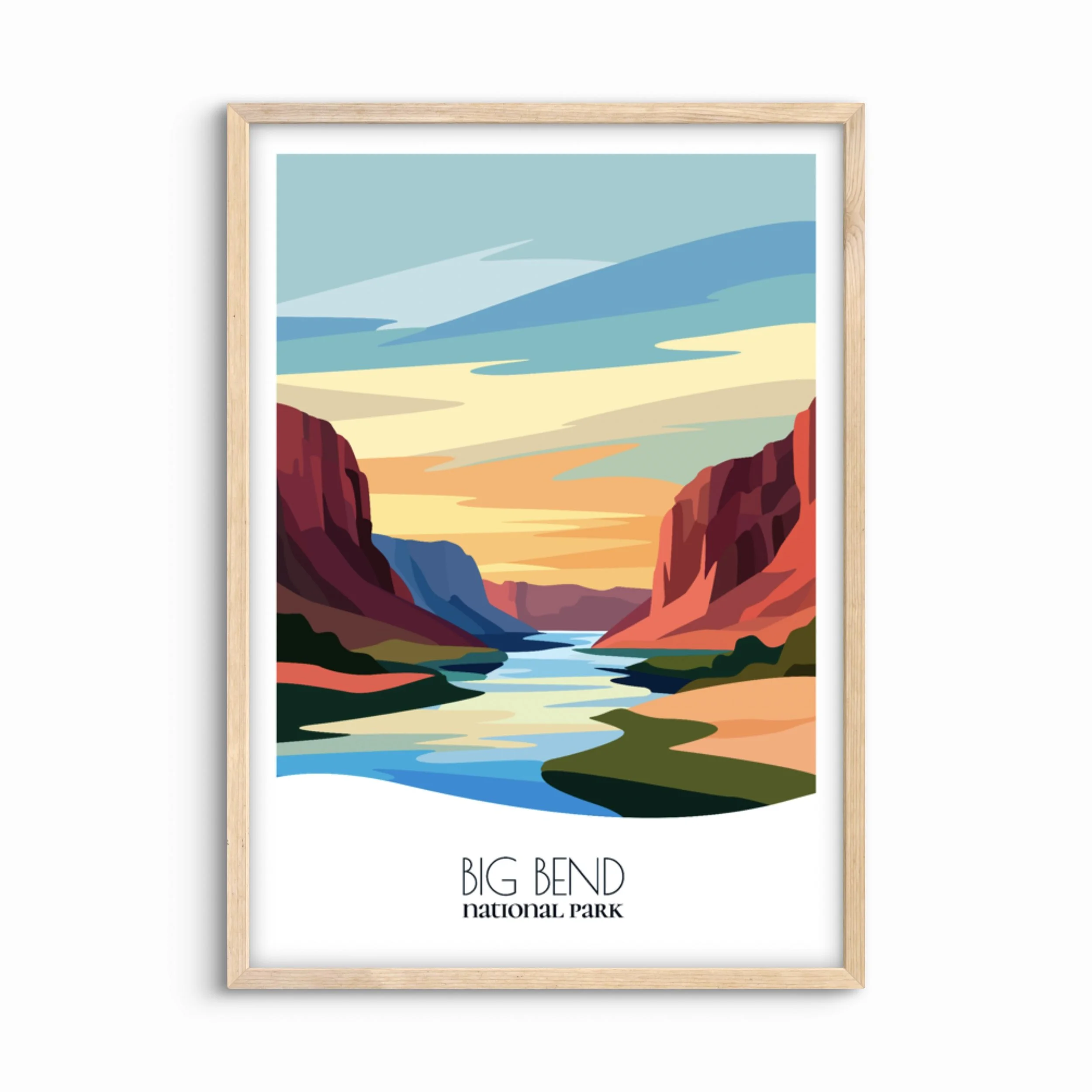 Big Bend National Park Abstract Travel Poster