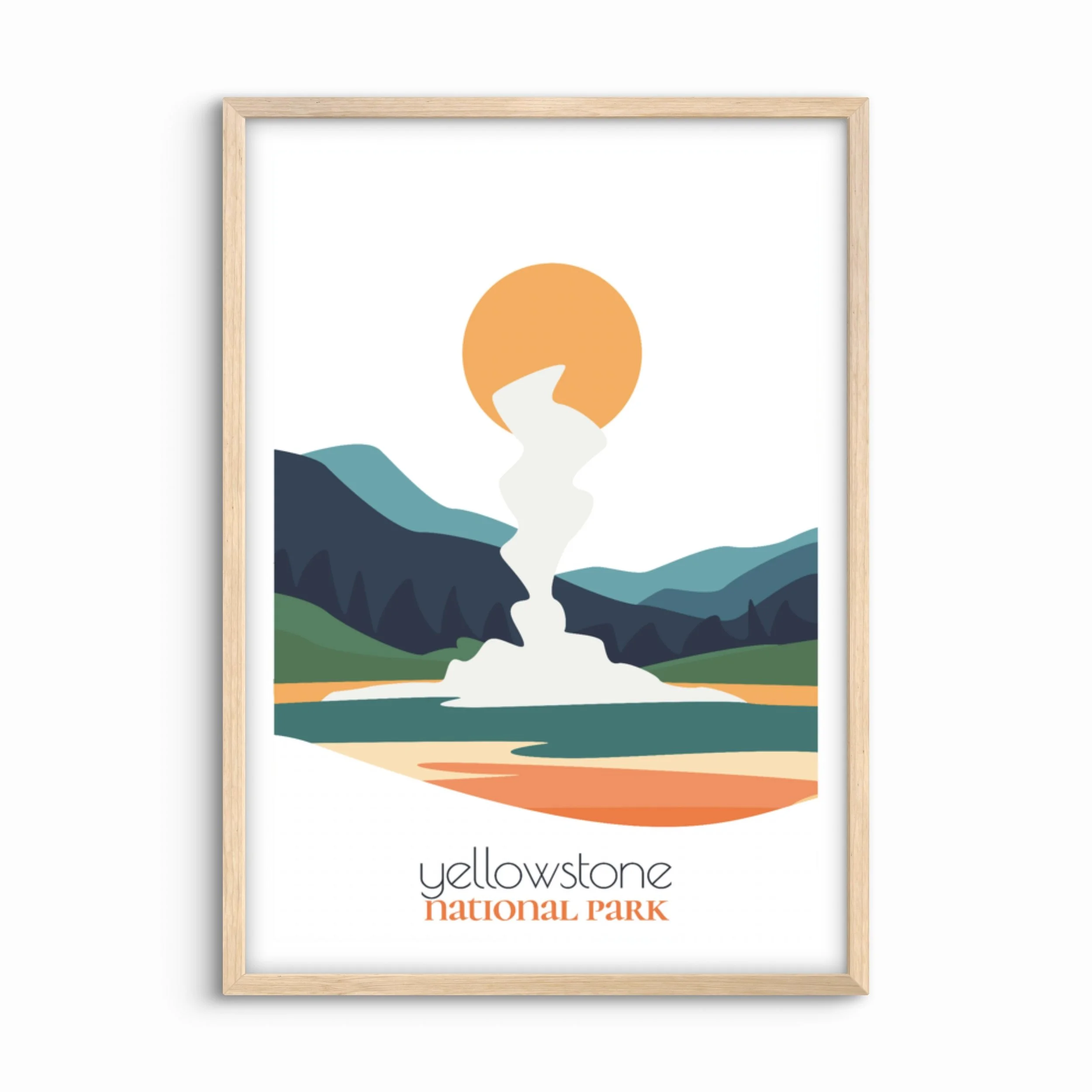 Yellowstone National Park Travel Poster