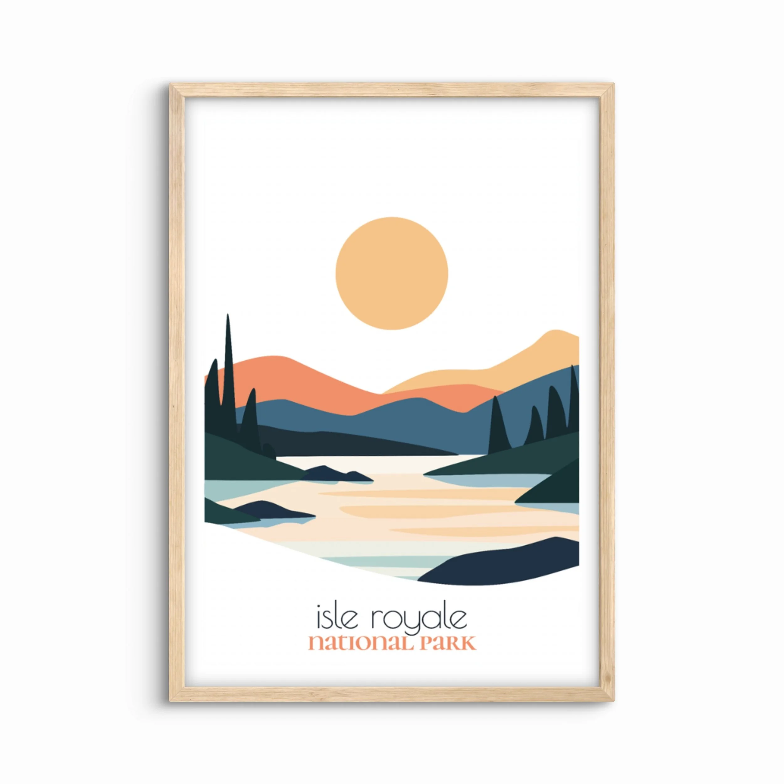 Isle Royale National Park Travel Poster