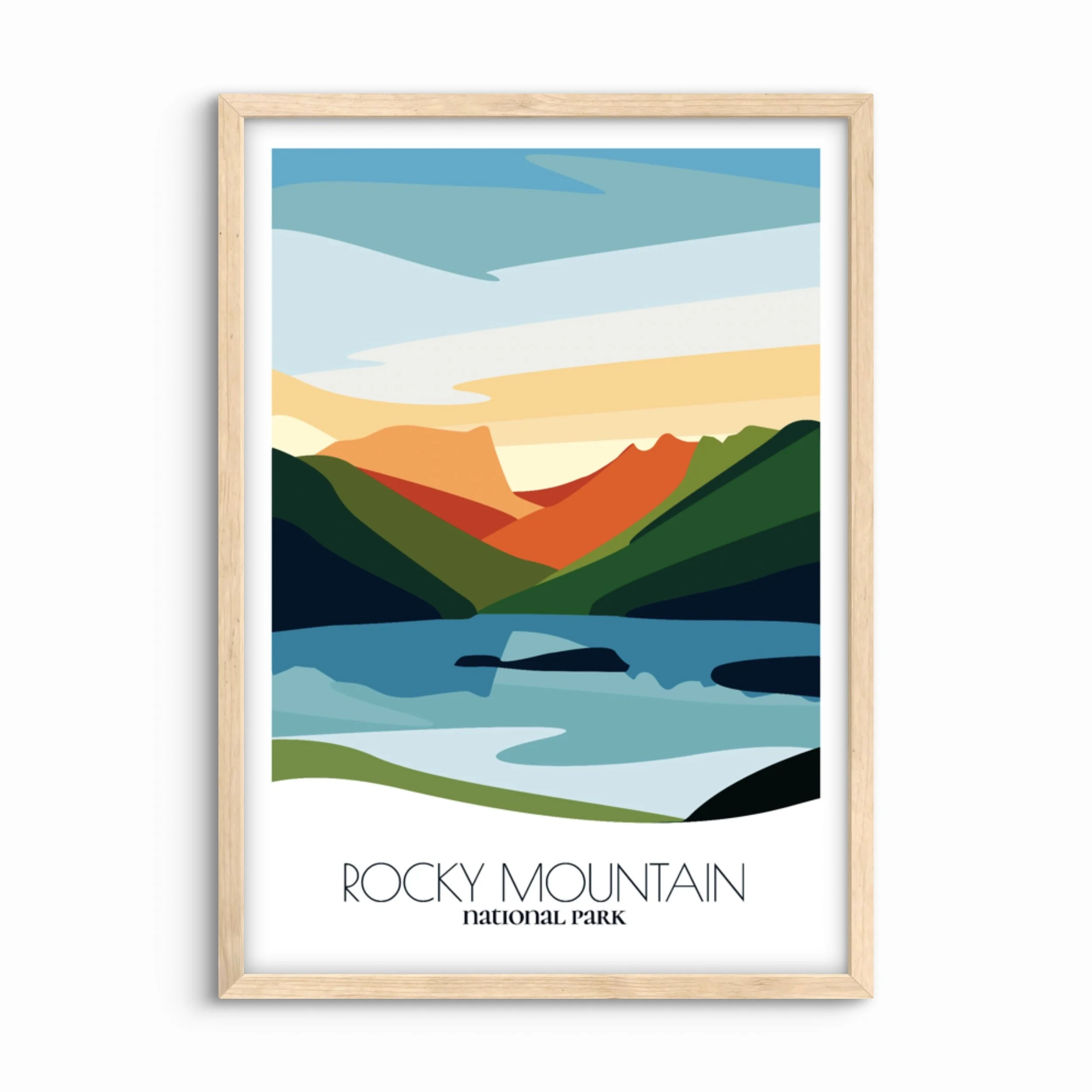 Rocky Mountain National Park Abstract Travel Poster