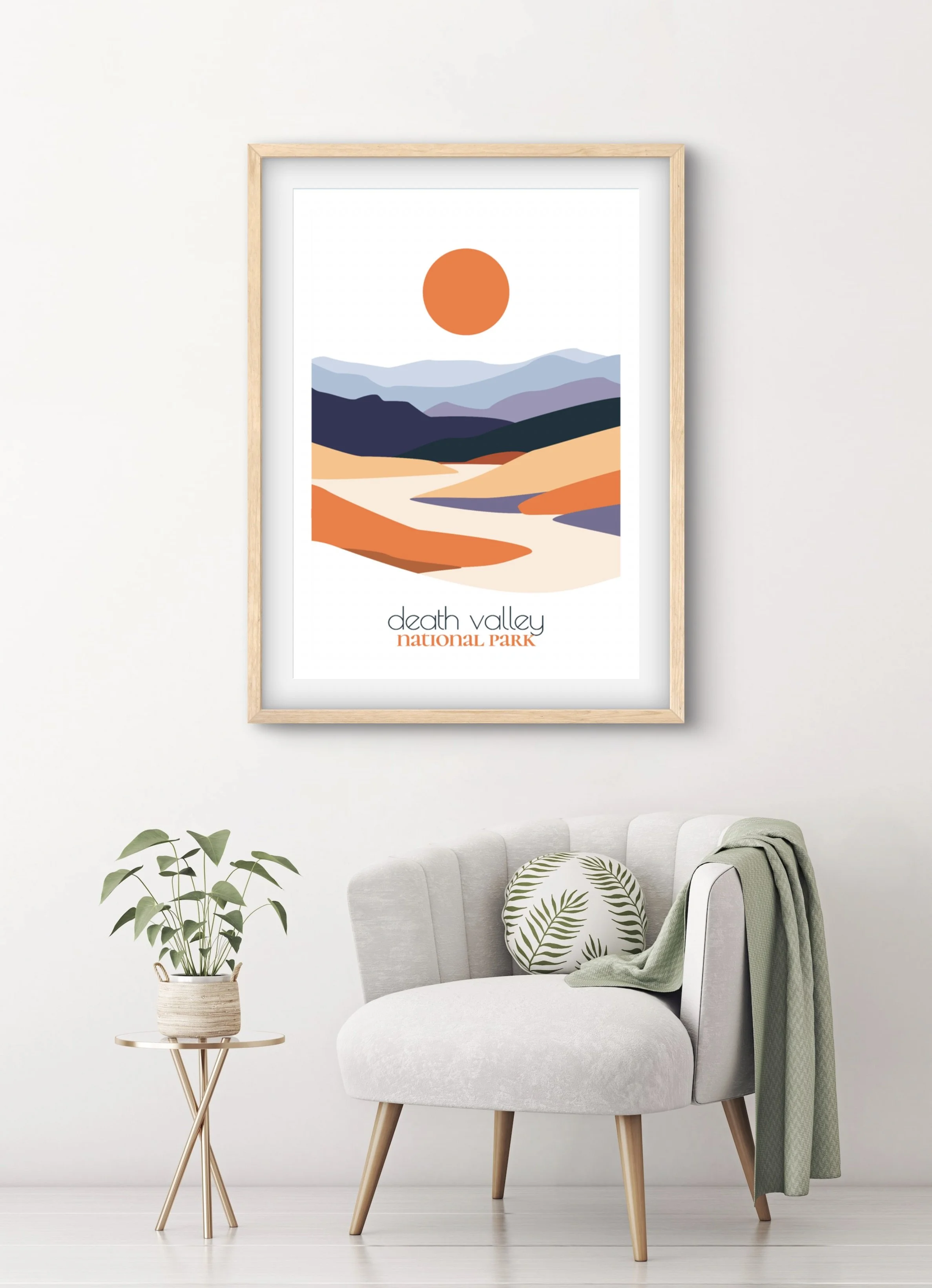 Original Death Valley national park poster from the ReTravell studio collection