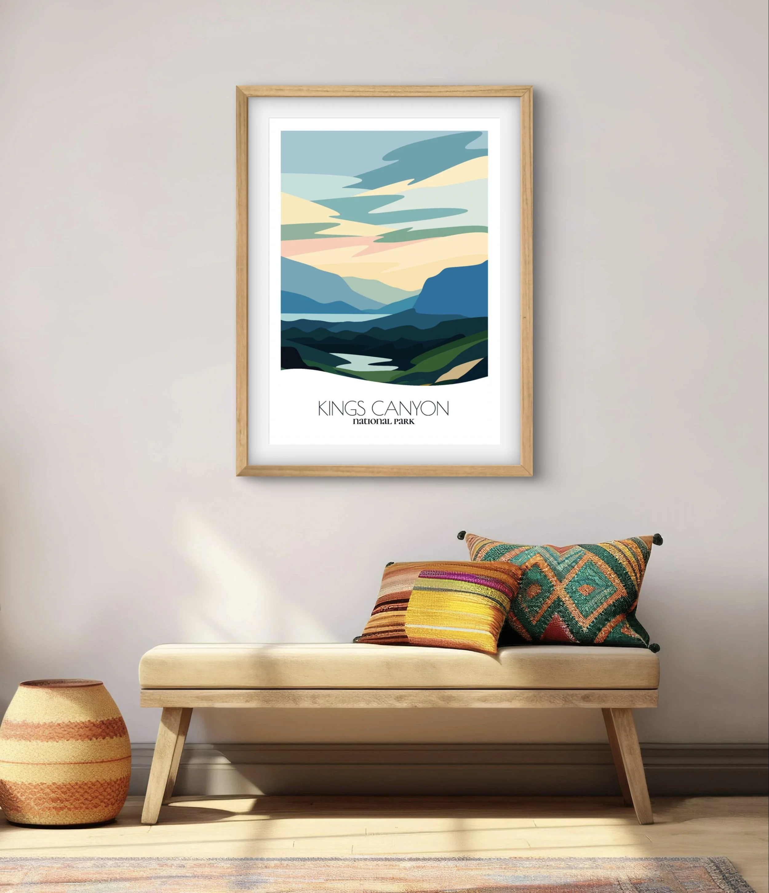 Home decor poster of Kings Canyon National Park, premium print quality for stylish California interiors.
