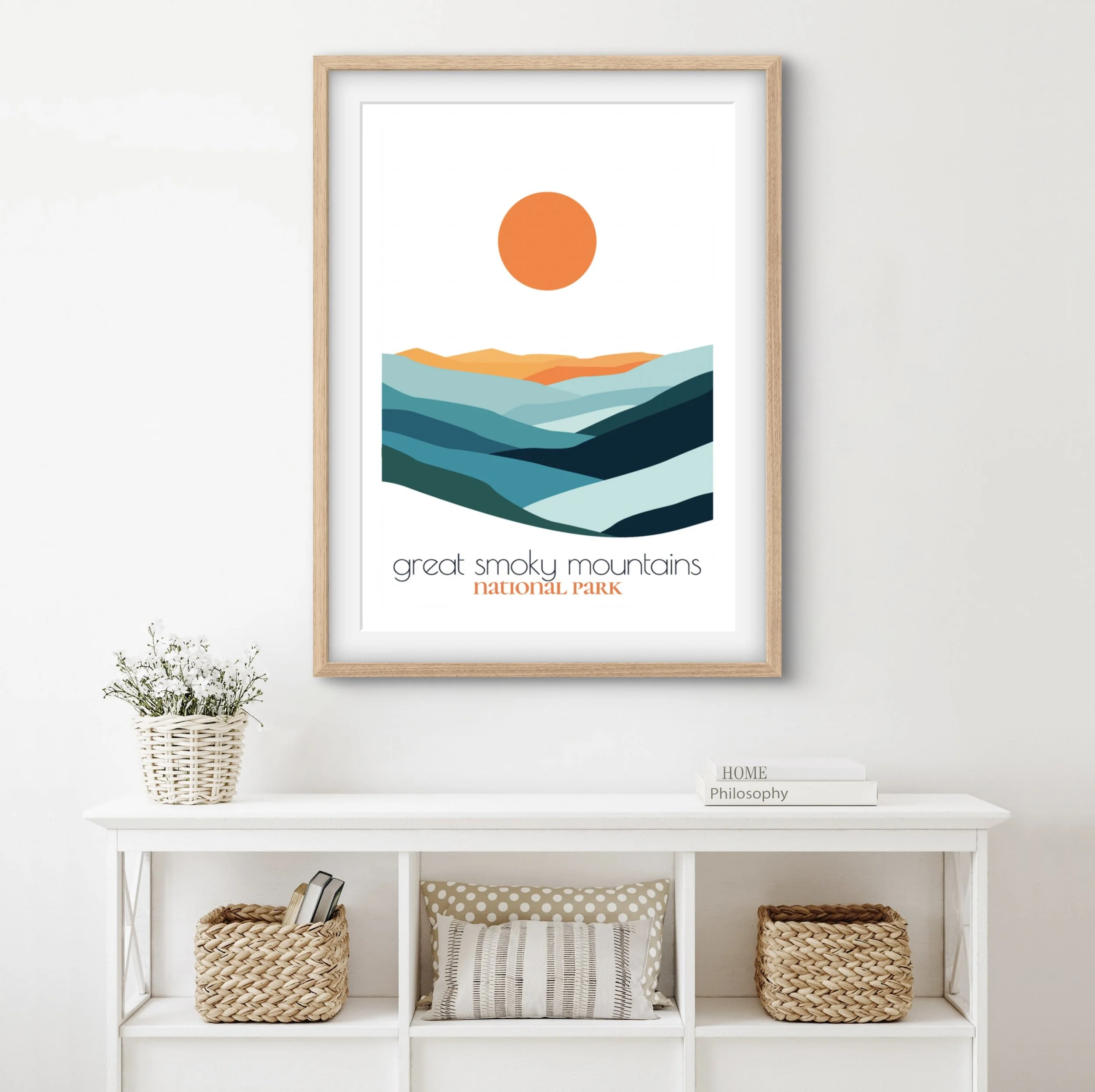 Perfect great smoky mountains travel print gift for national park lovers and hikers