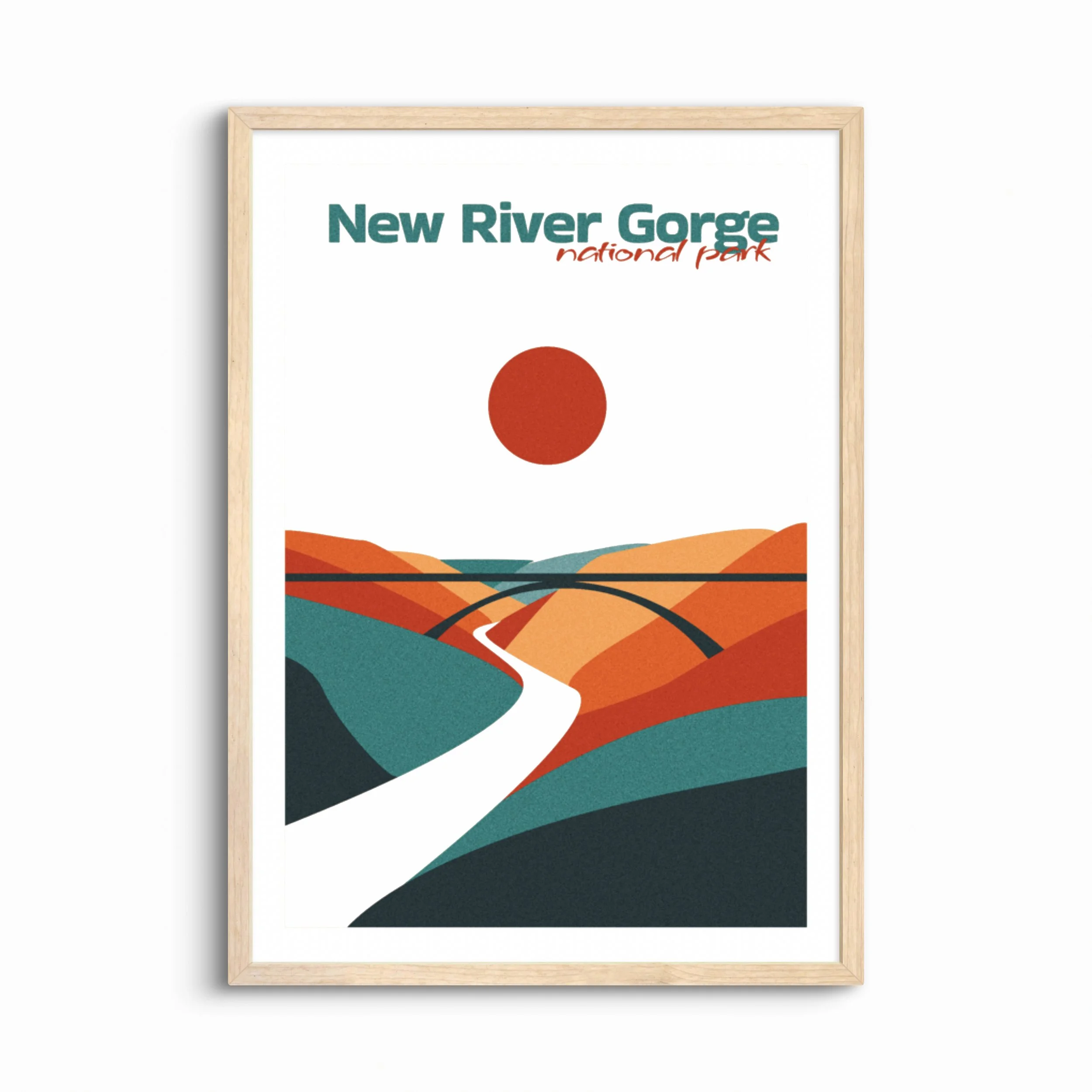 New River Gorge National Park Poster — Boho Wall Art