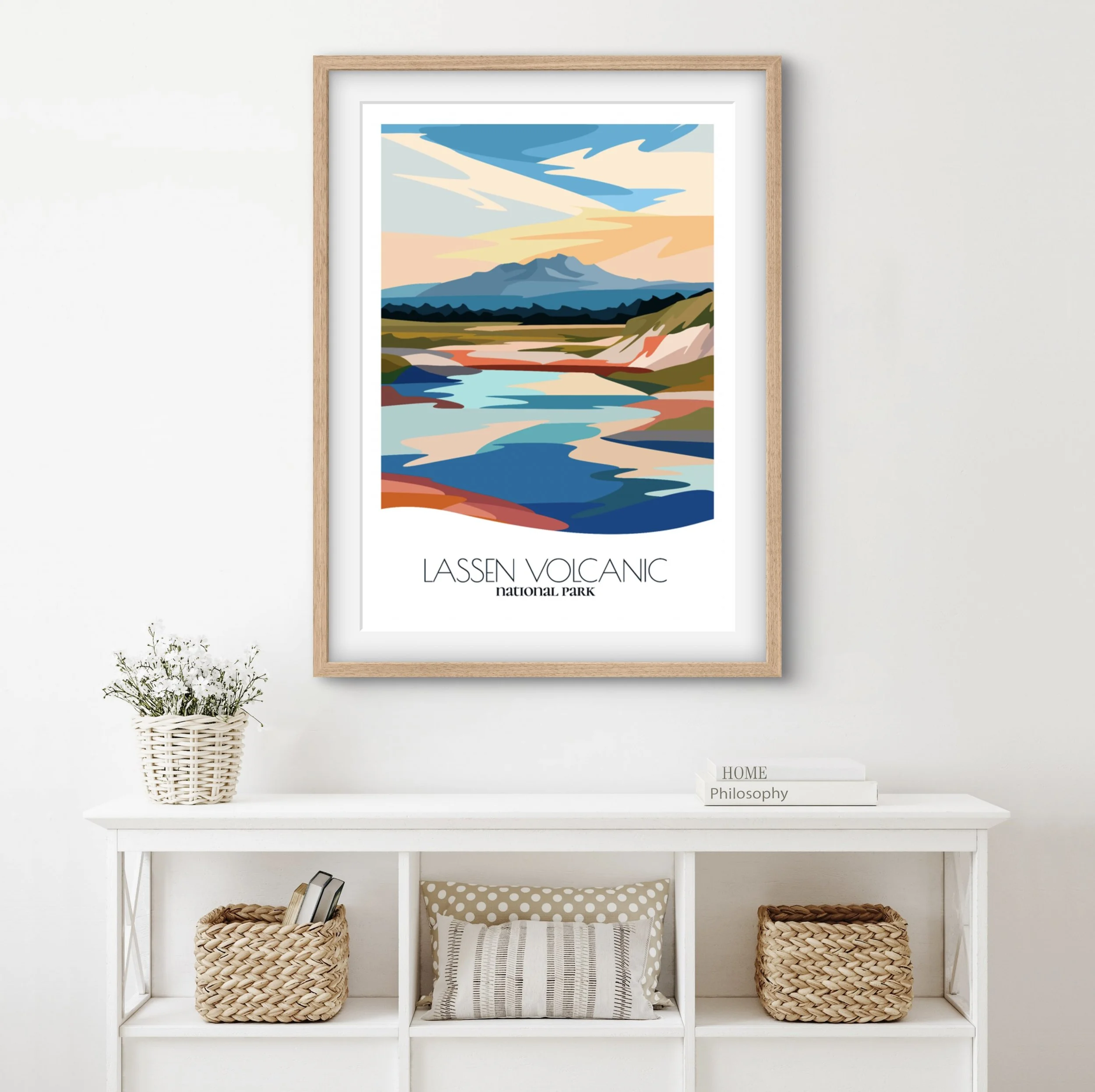 Home decor poster of lassen volcanic, premium print quality for stylish California interiors.