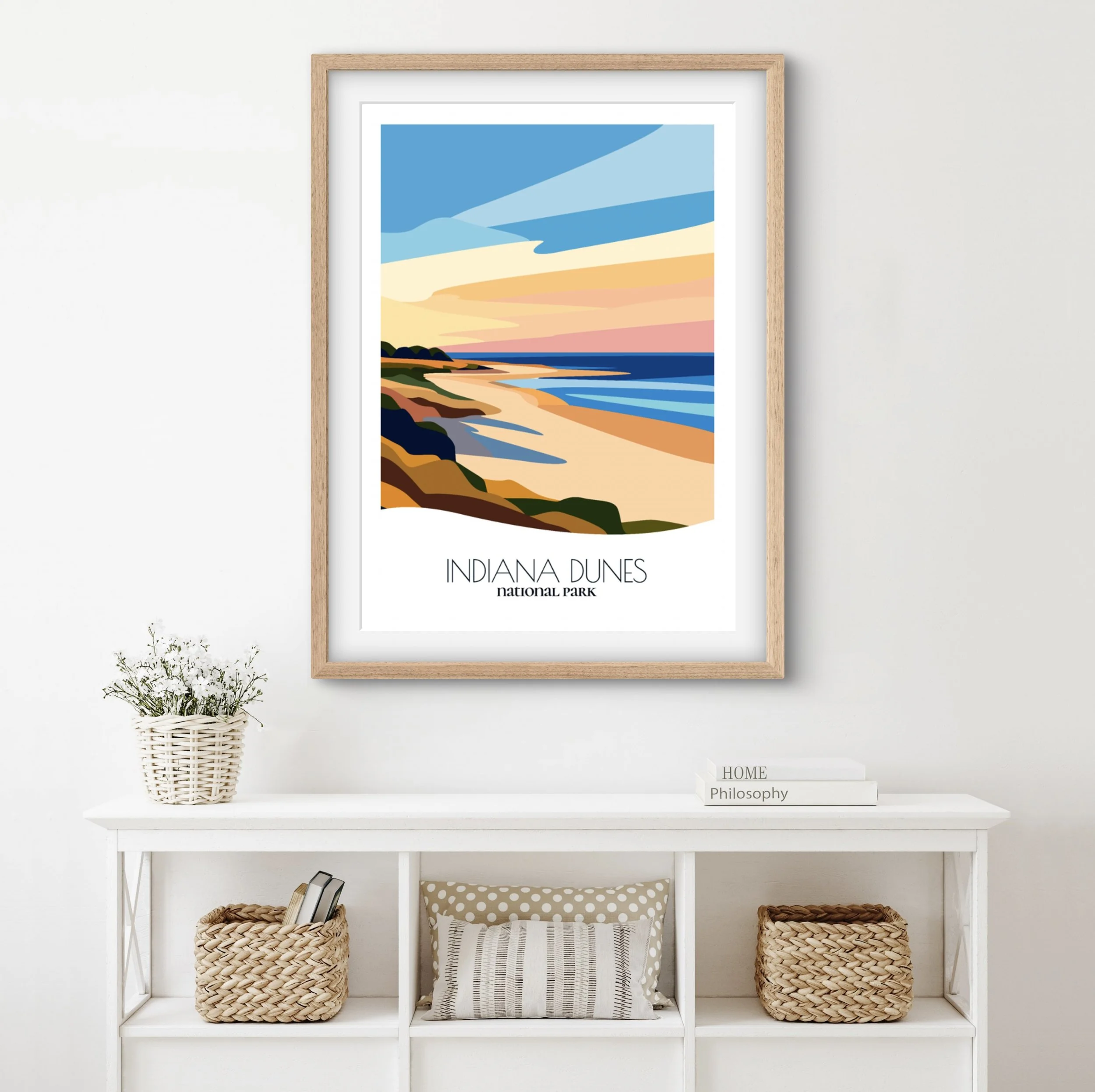 Home decor poster of Indiana Dunes National Park, premium print quality for stylish  Indiana interiors.