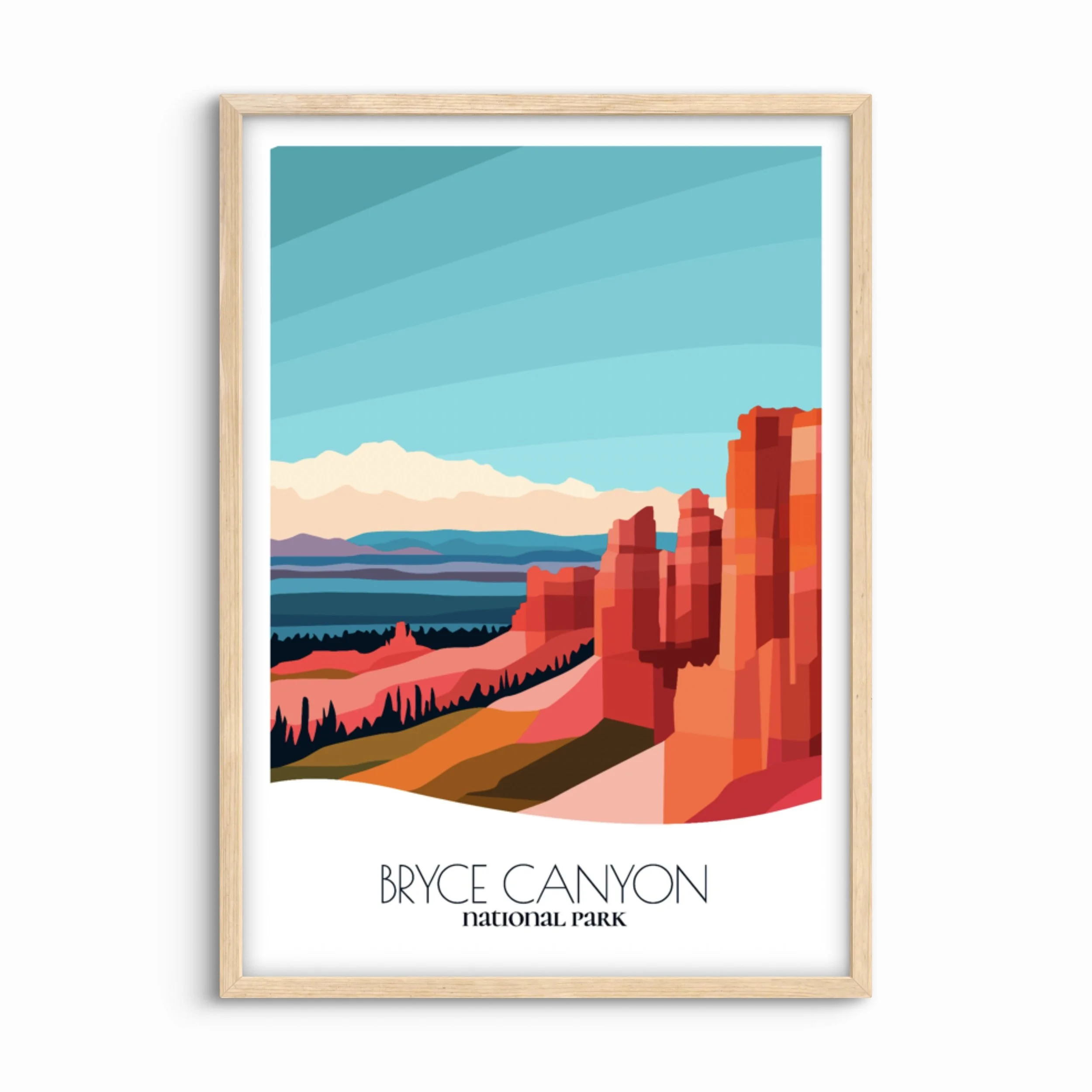 Bryce Canyon National Park Abstract Travel Poster