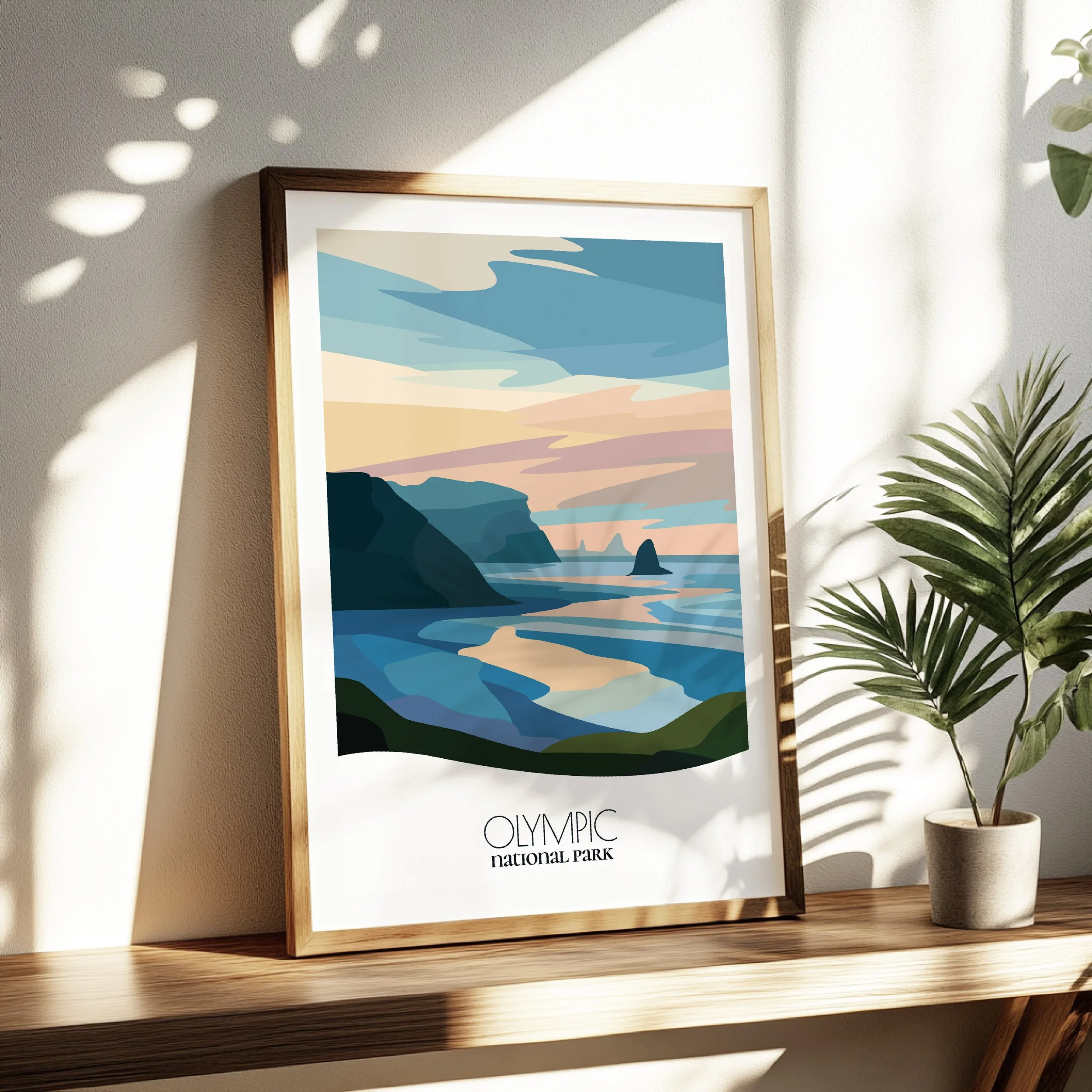Living room wall decor featuring Olympic  in neutral tones for modern interiors.