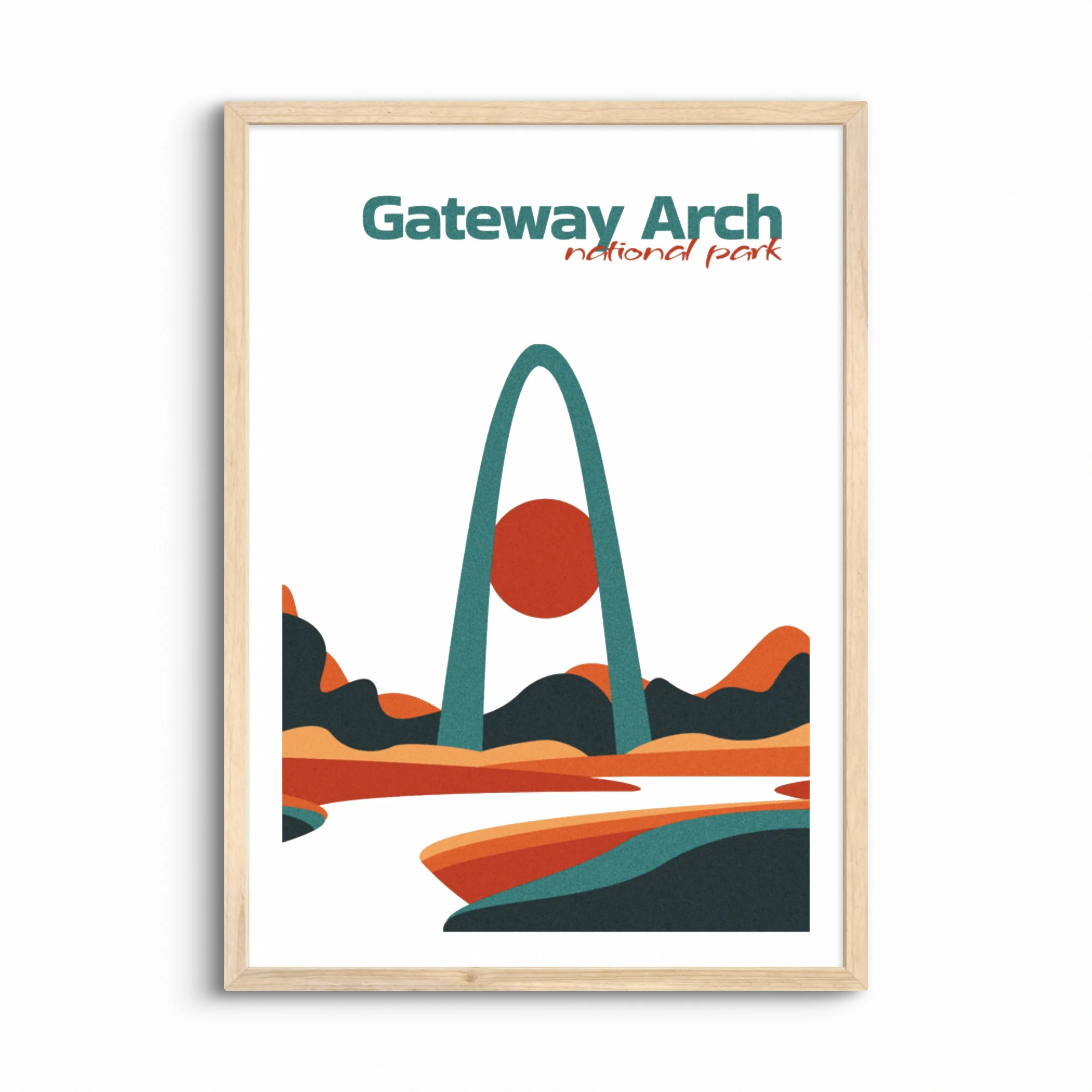 Gateway Arch National Park Poster — Boho Wall Art