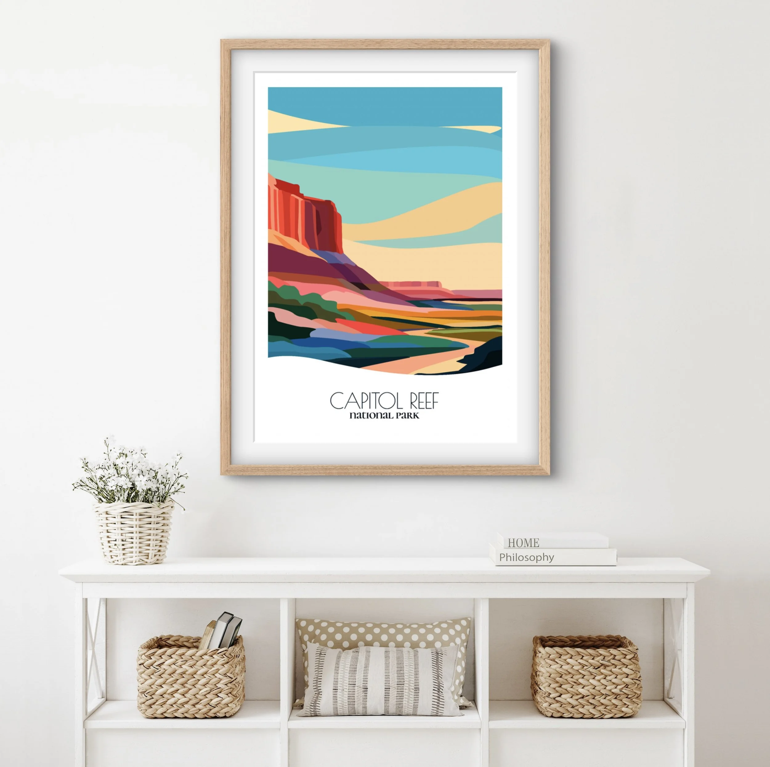 Home decor poster of Capitol Reef National Park, premium print quality for stylish Utah interiors.