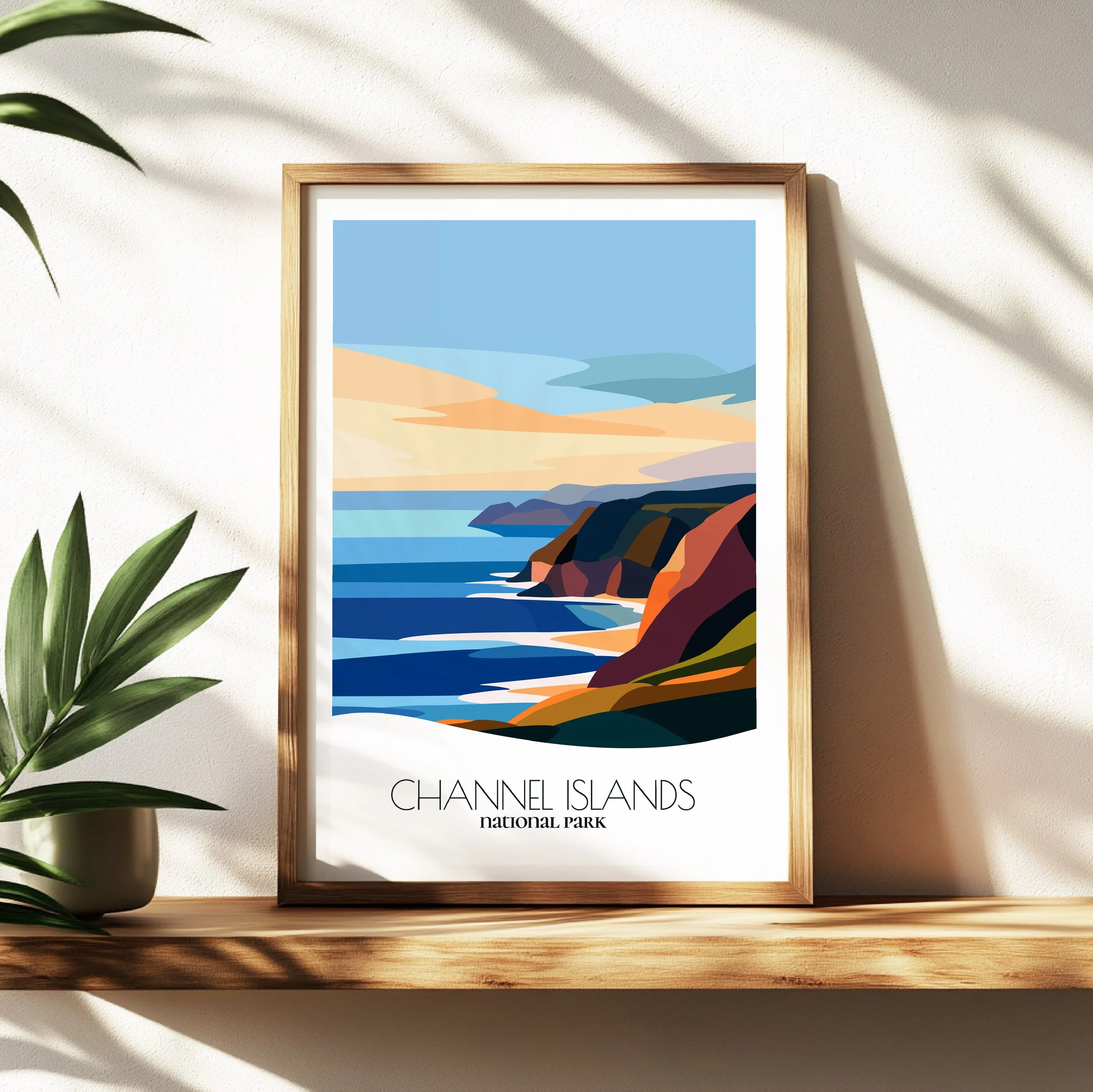 Wall art print of Channel Islands National Park for interior decor; high quality print in California.