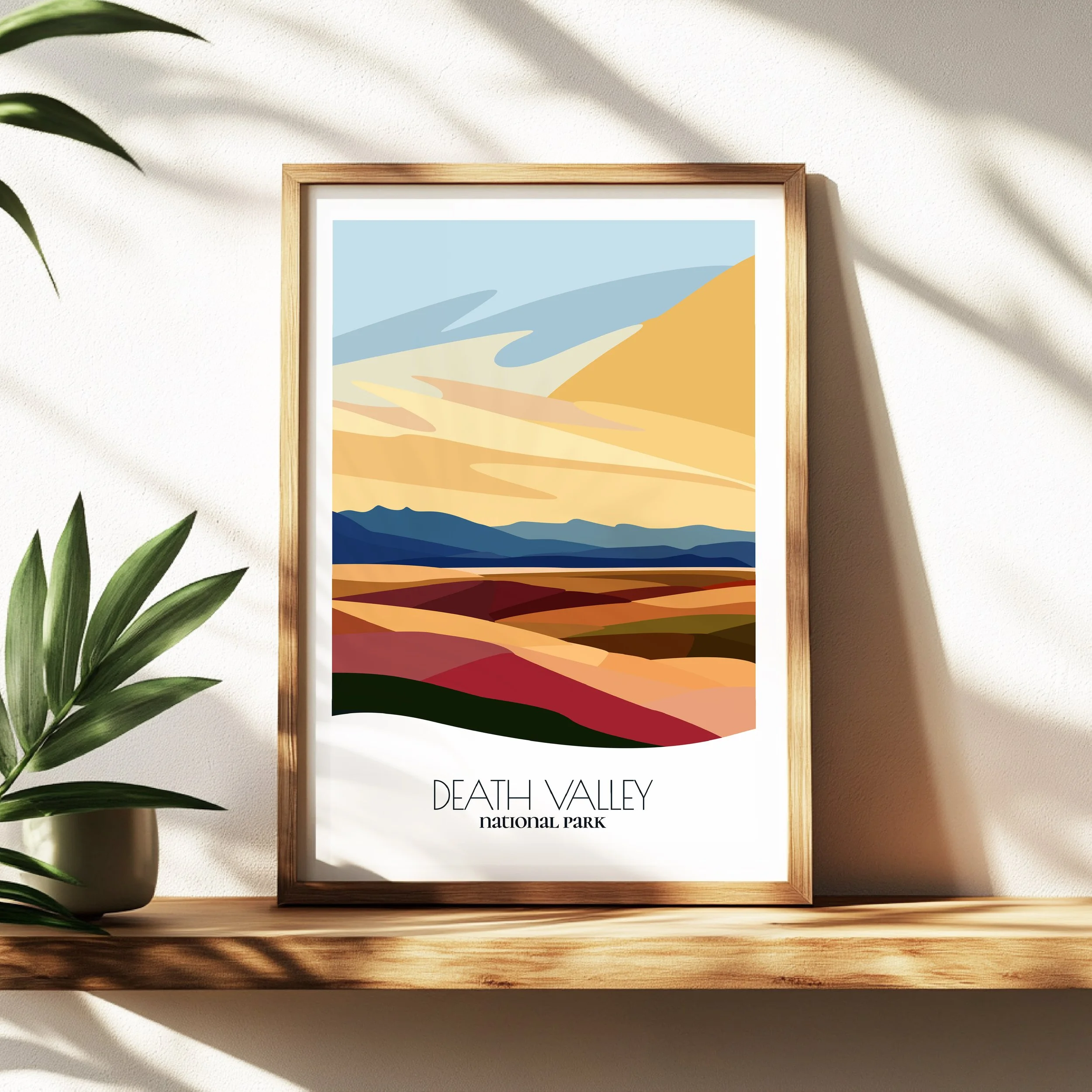 Wall art print of Death Valley National Park for interior decor; high quality print in California–Nevada.