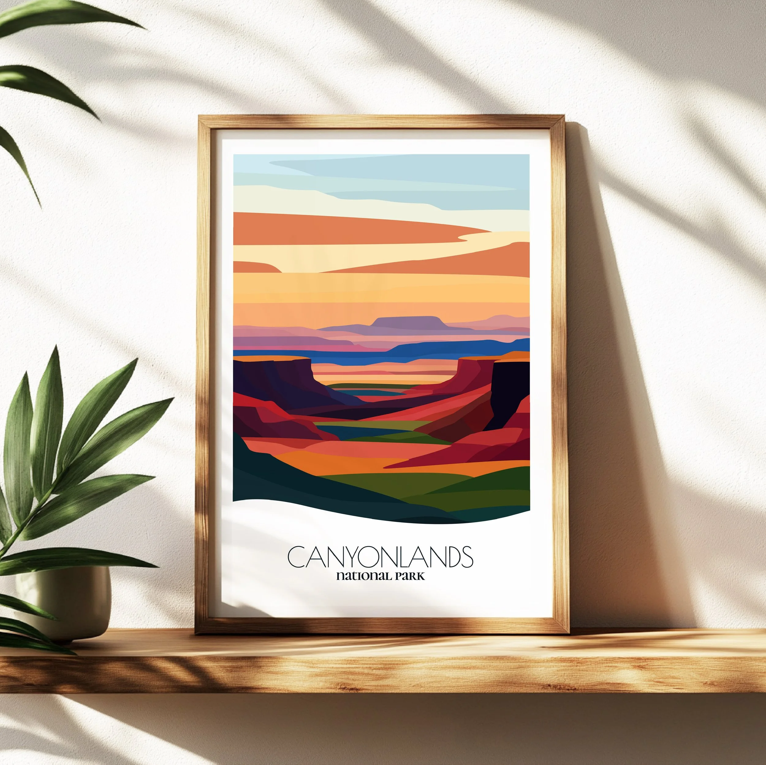 Wall art print of Canyonlands National Park for interior decor; high quality print in Utah.