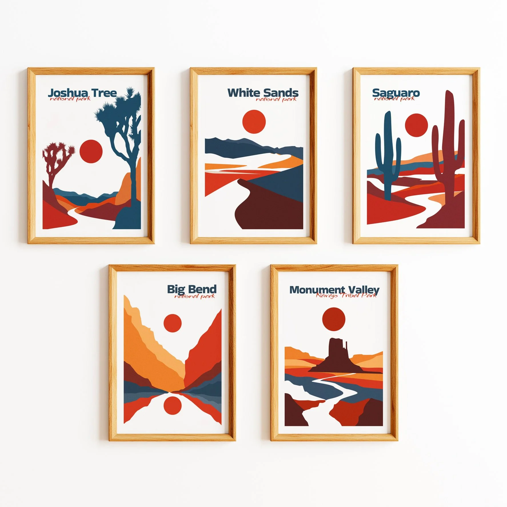 Set of 5 Desert Posters — Buy 5 Pay for 3, Save 40% | Boho Terracotta Wall Art
