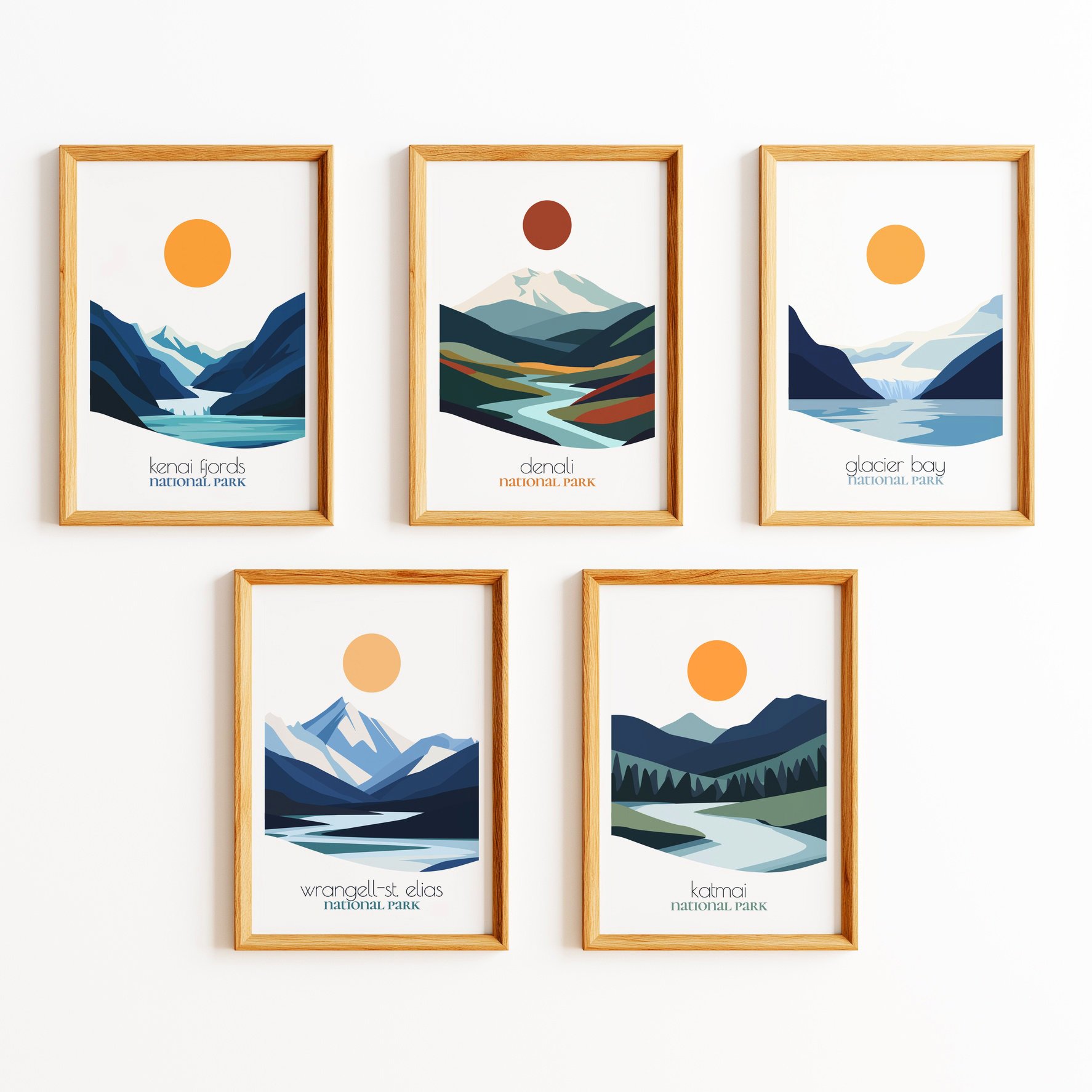 Set of 5 Alaska National Park Posters — Save 40% | Wall Art