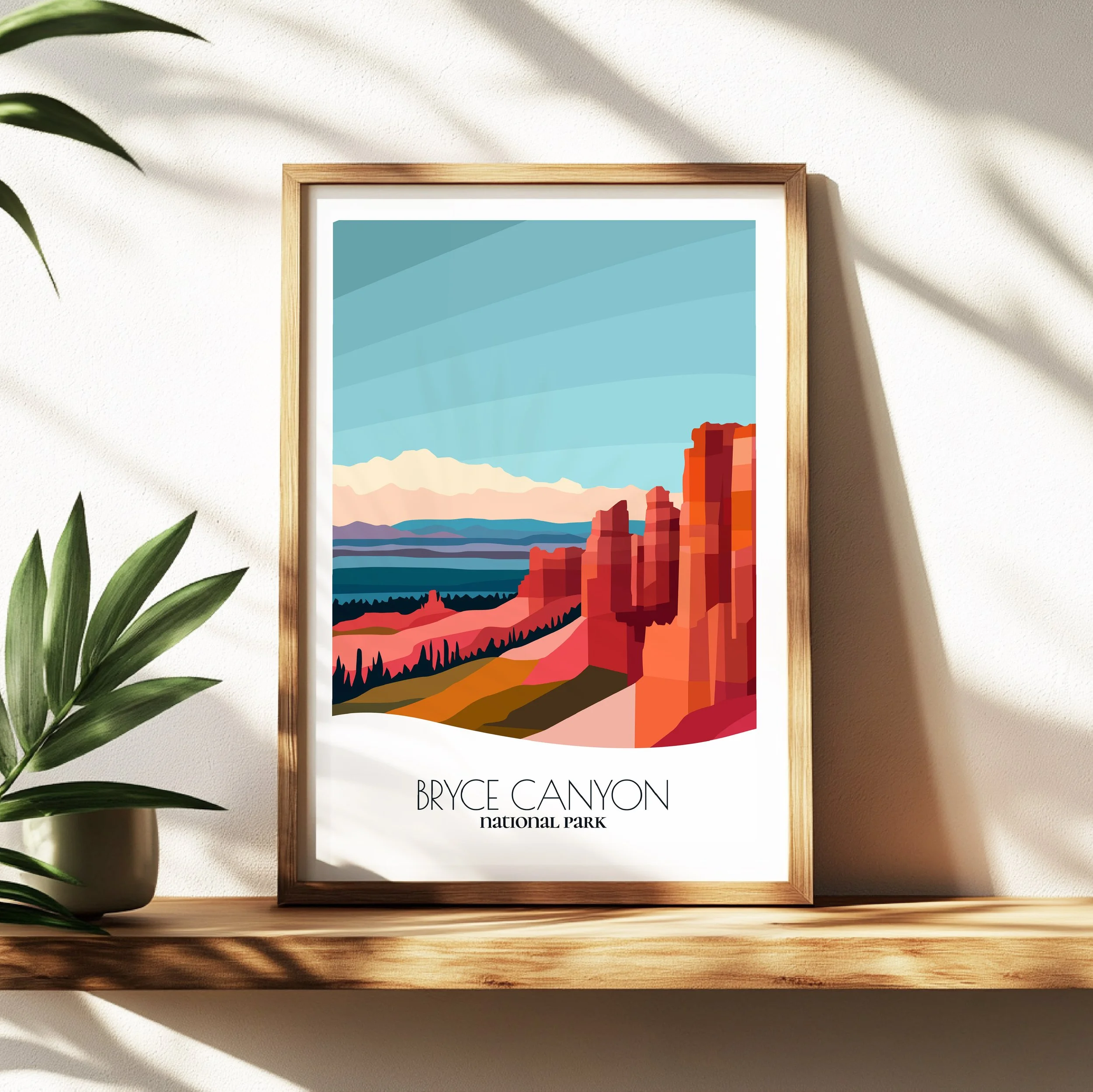 Wall art print of Bryce Canyon National Park for interior decor; high quality print in Utah.