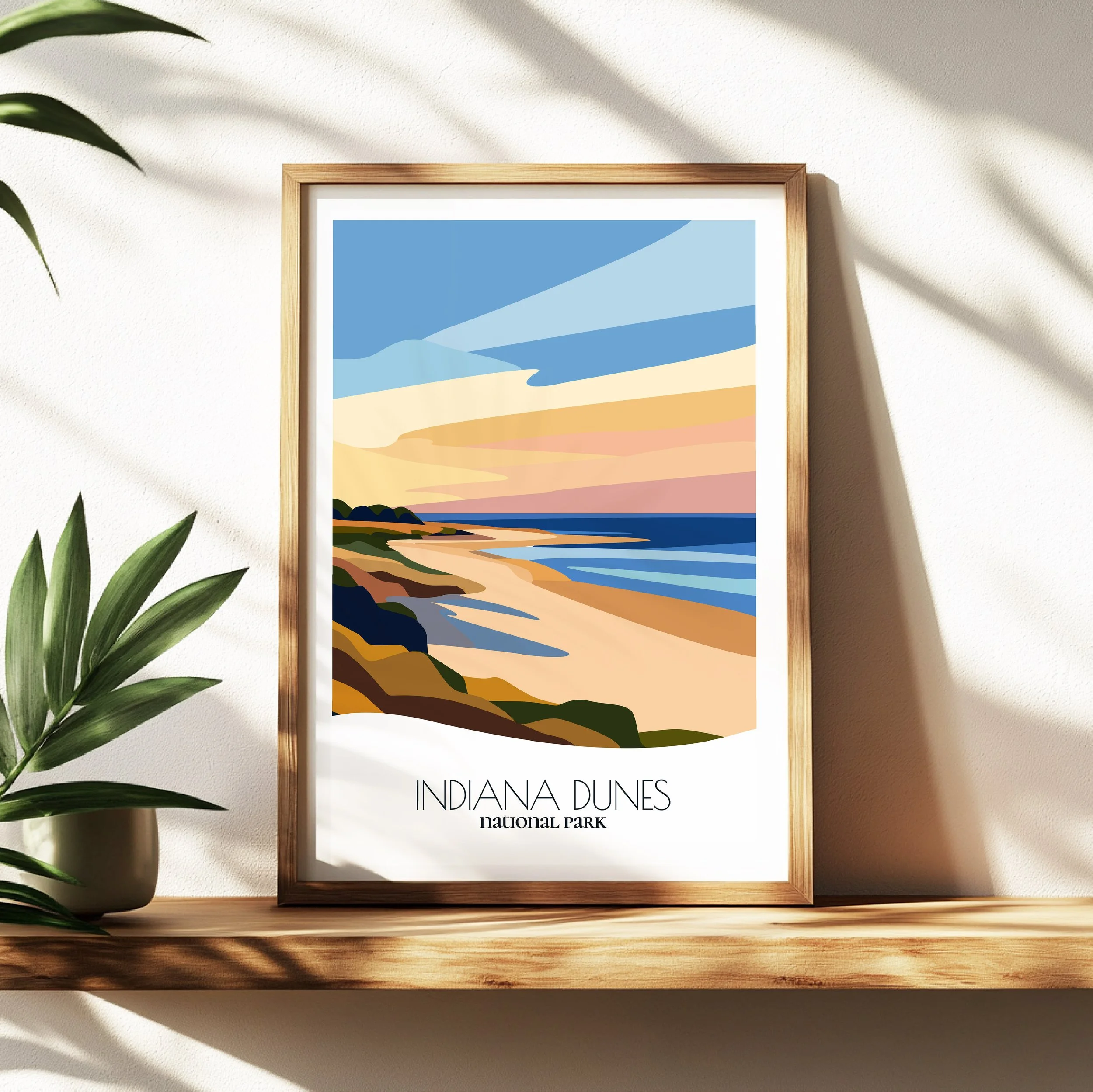 Wall art print of Indiana Dunes National Park for interior decor; high quality print in  Indiana.