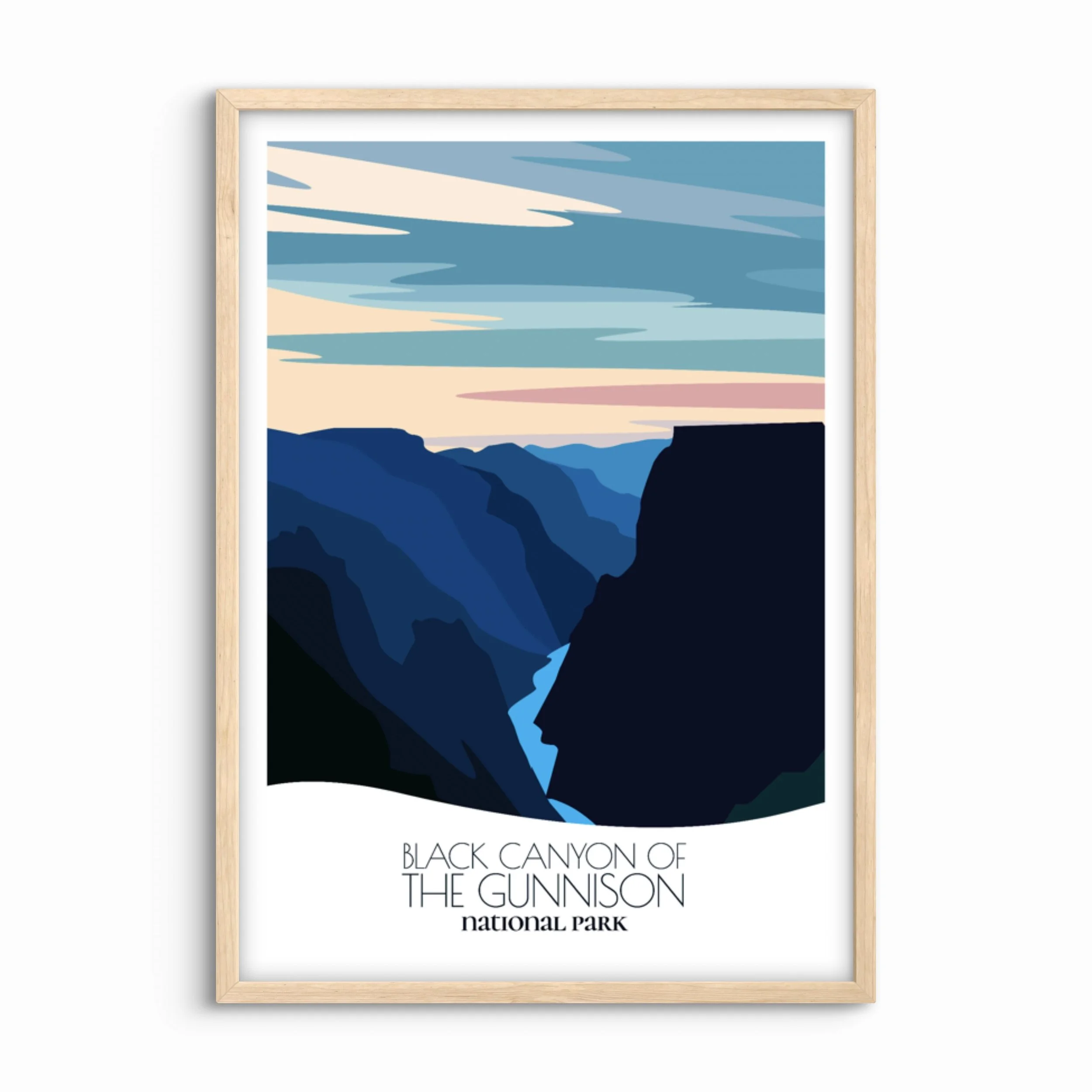 Abstract Black Canyon National Park Print: Modern Nature Art