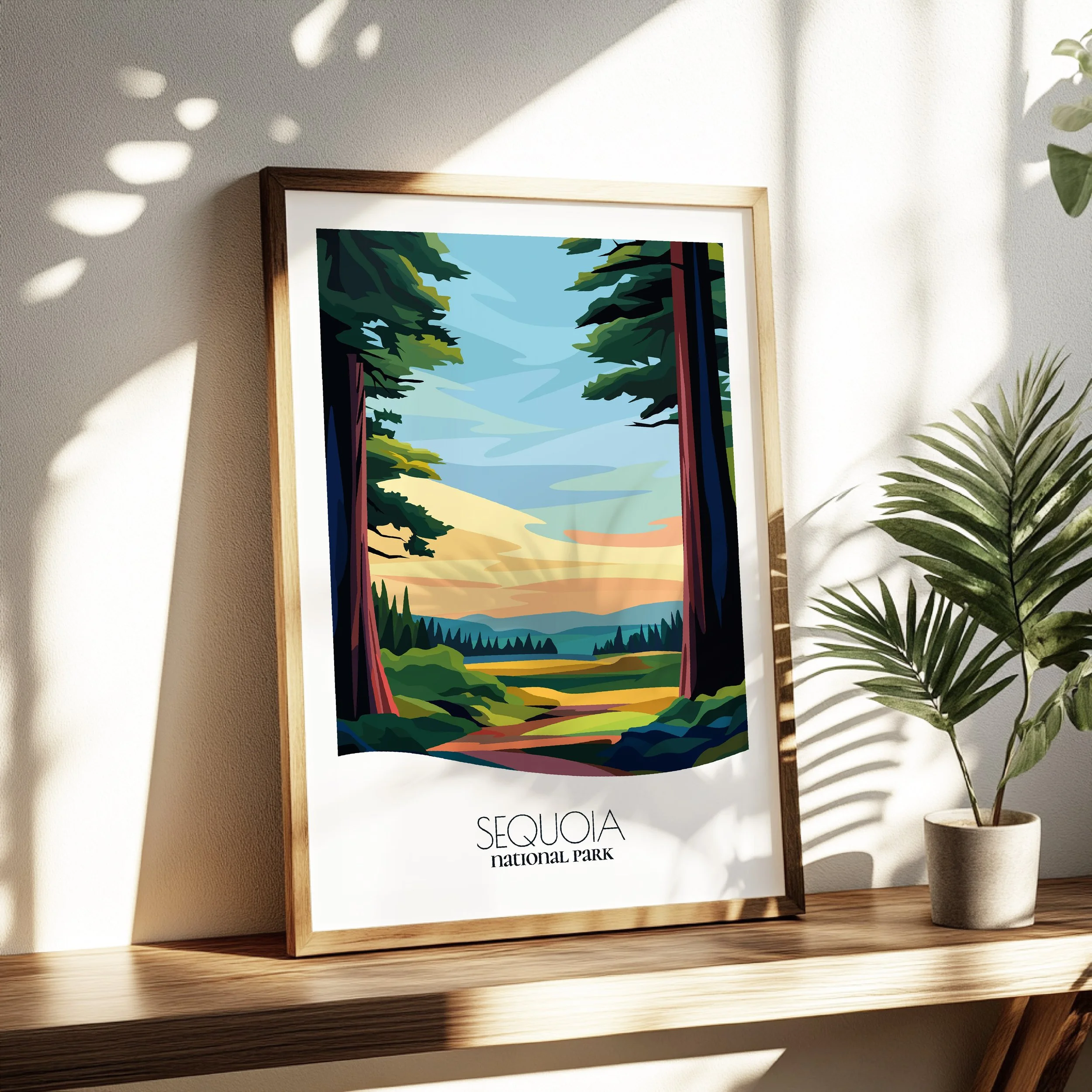 Living room wall decor featuring Sequoia in neutral tones for modern interiors.