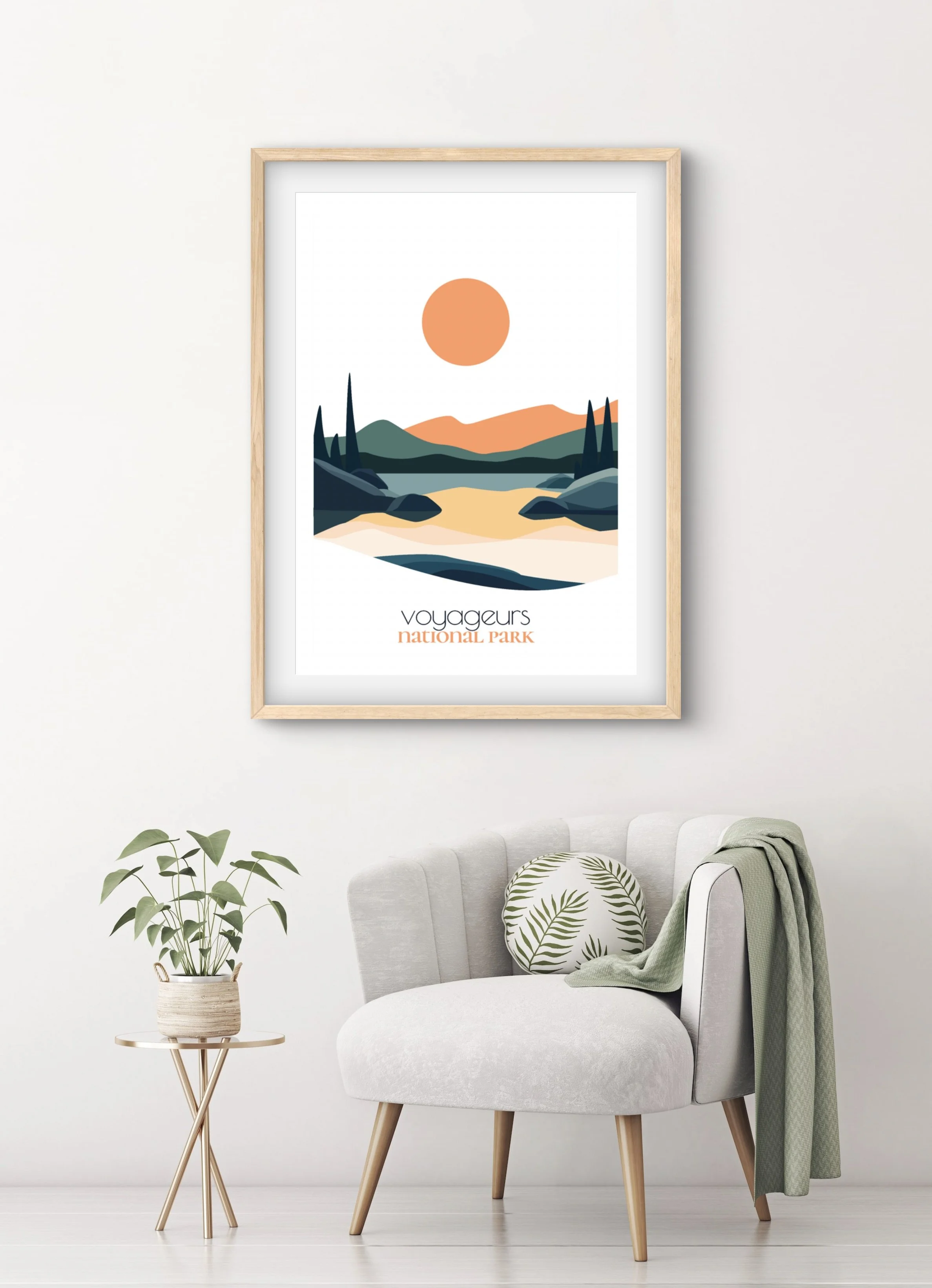 Perfect voyageurs travel print gift for national park lovers and hikers