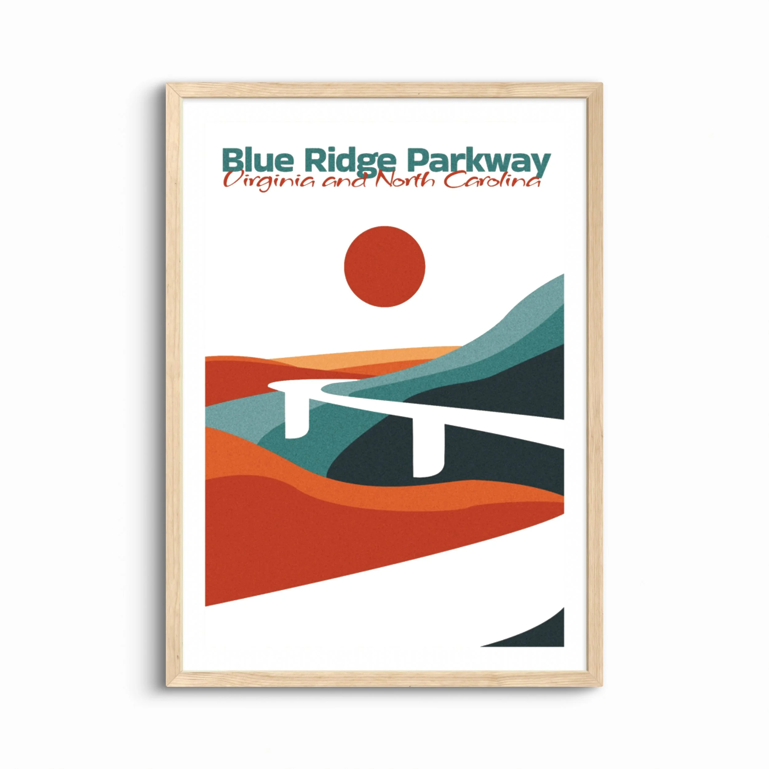Blue Ridge Parkway Poster — Boho Wall Art