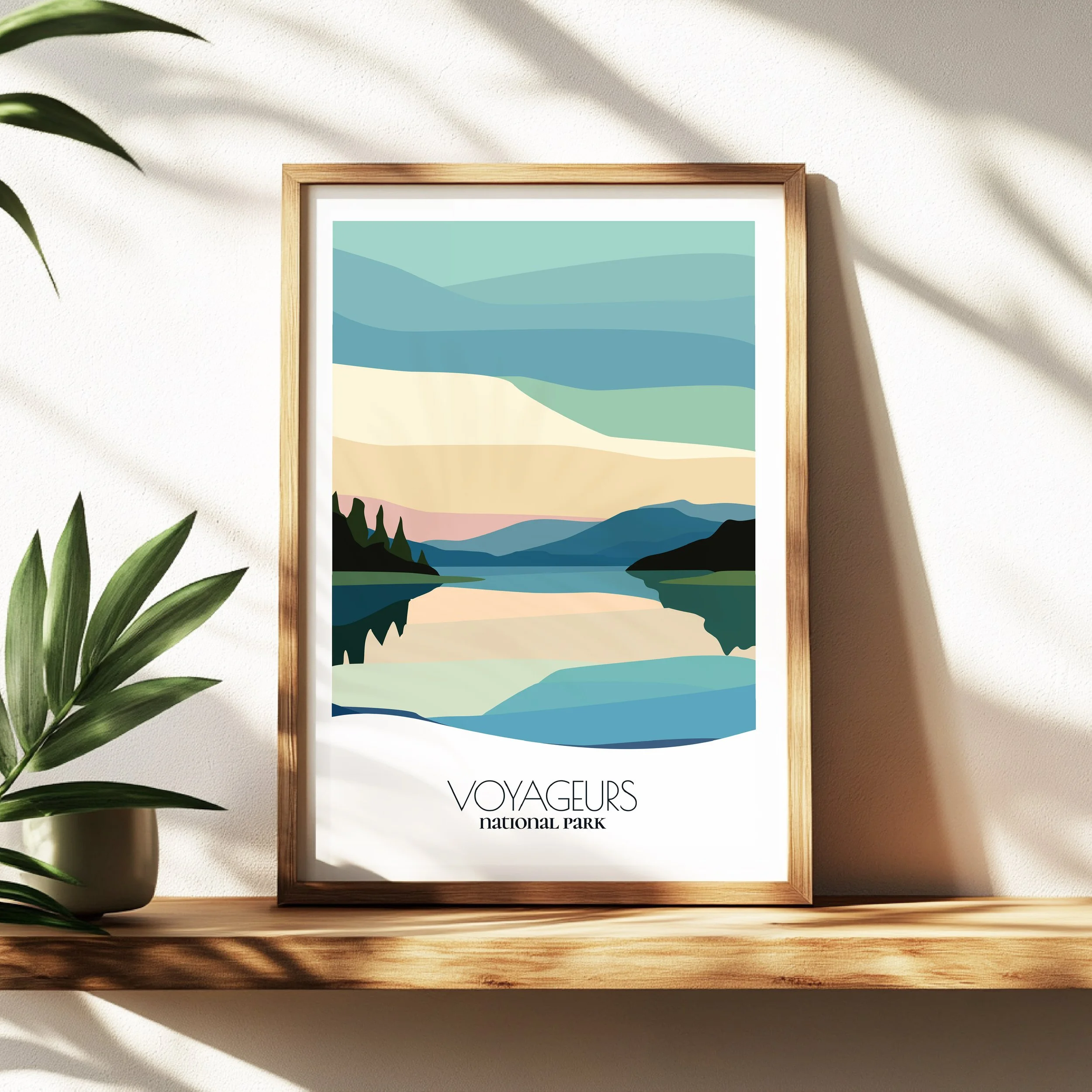 Wall art print of Voyageurs National Park for interior decor; high quality print in  Minnesota.