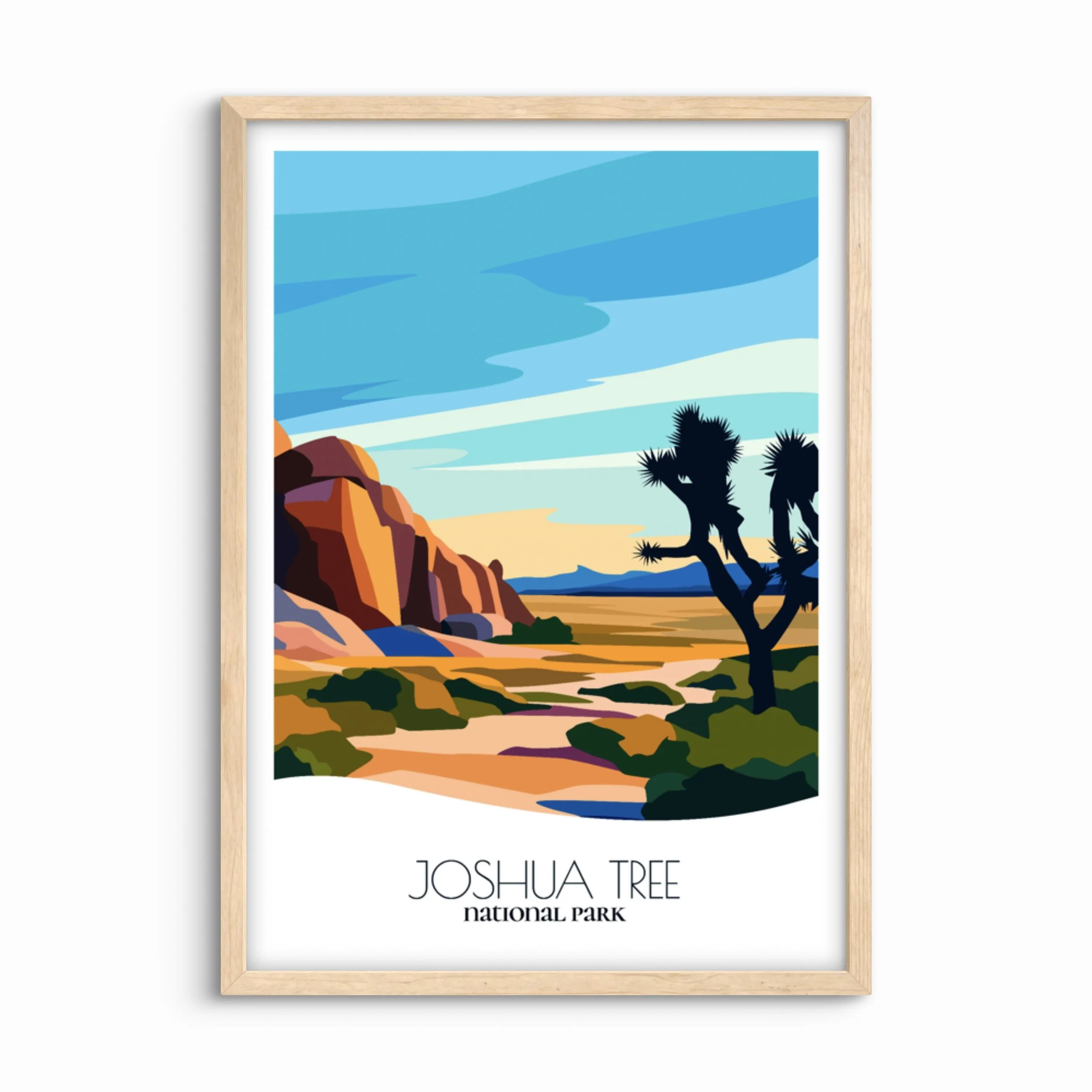 Joshua Tree National Park Wall Art: Bold Minimalist Decor