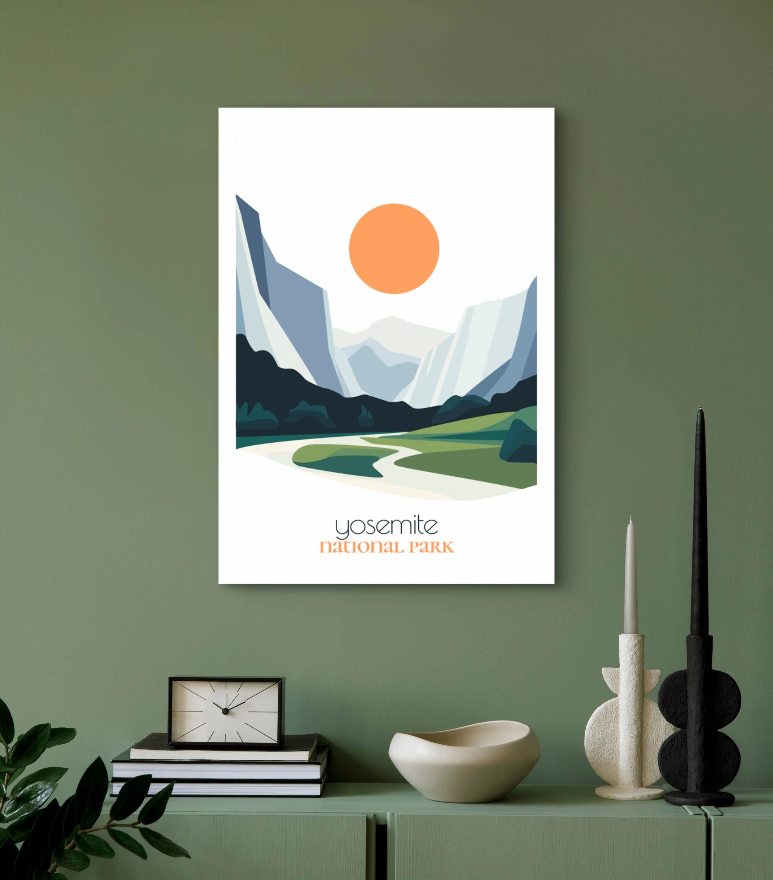 Perfect yosemite travel print gift for national park lovers and hikers