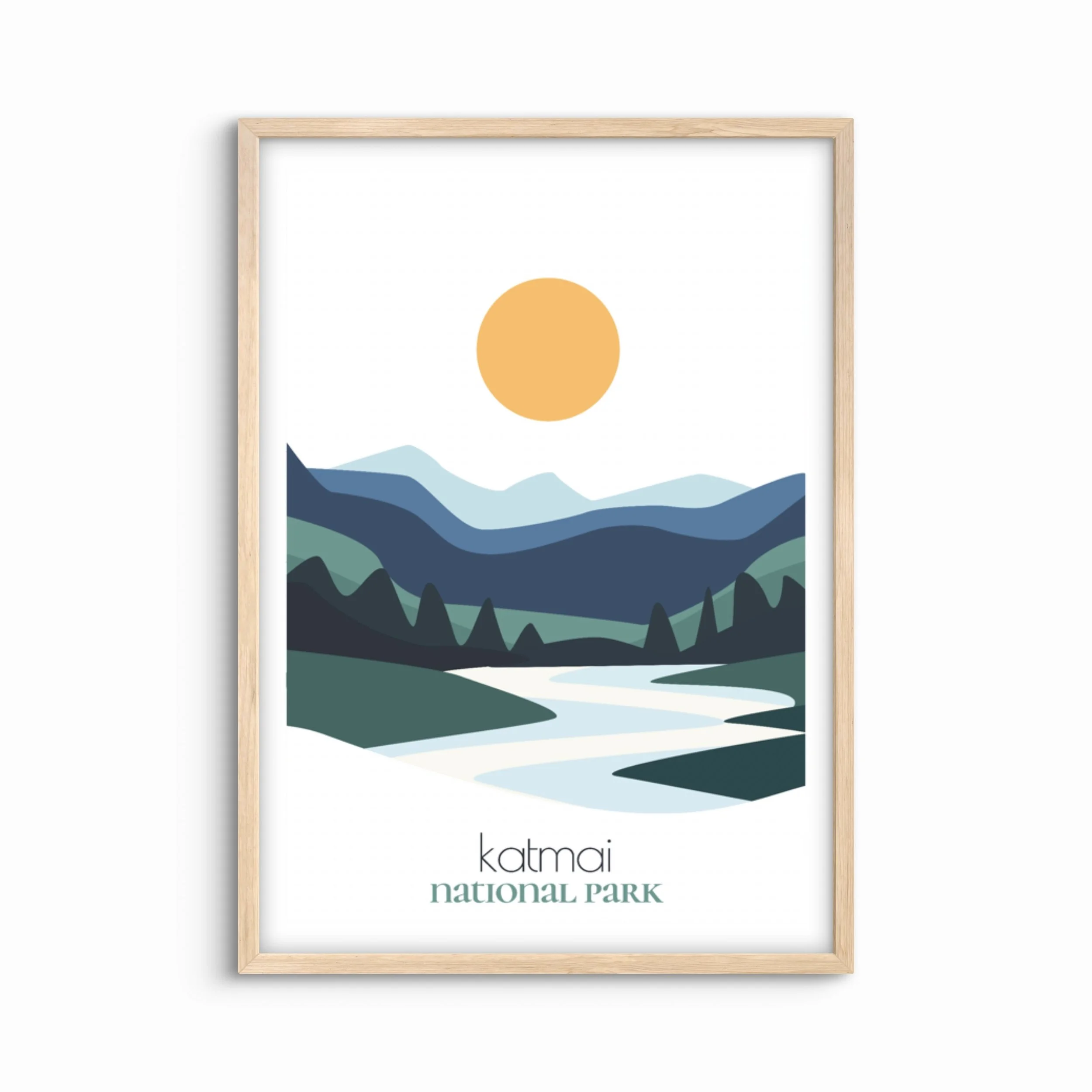 Katmai and Preserve National Park Travel Poster