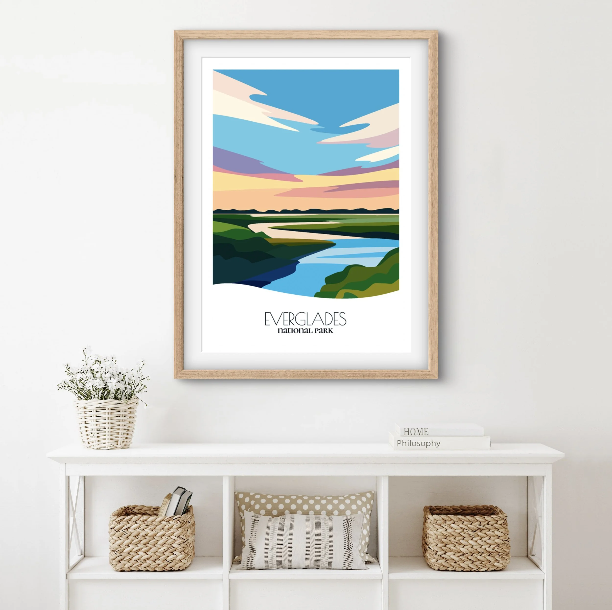 Home decor poster of Everglades National Park, premium print quality for stylish Florida interiors.