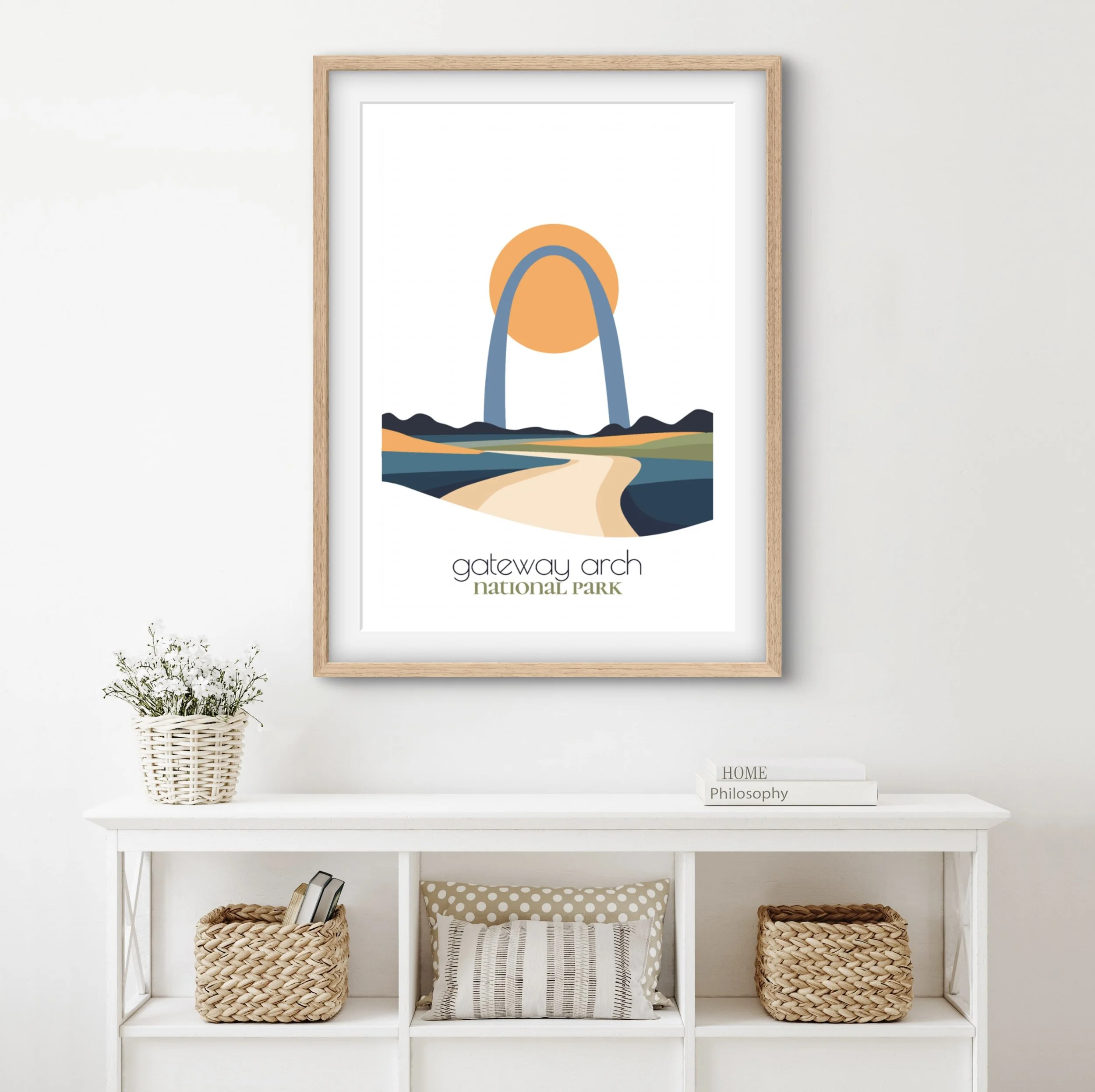 Perfect Gateway Arch travel print gift for national park lovers and hikers