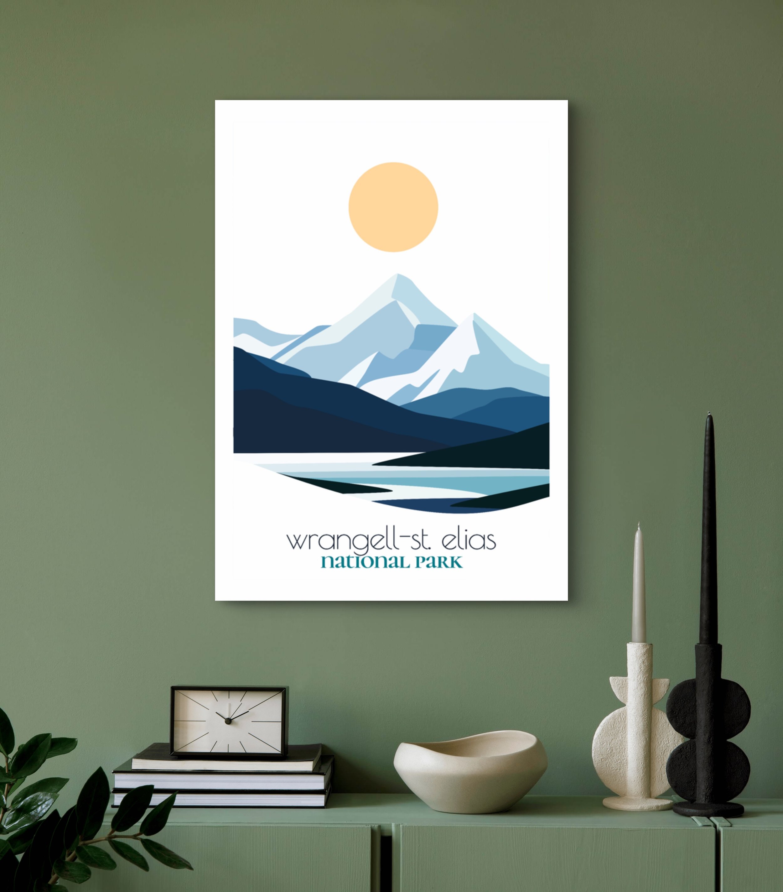 Size guide for wrangell st elias national park posters and minimalist travel prints