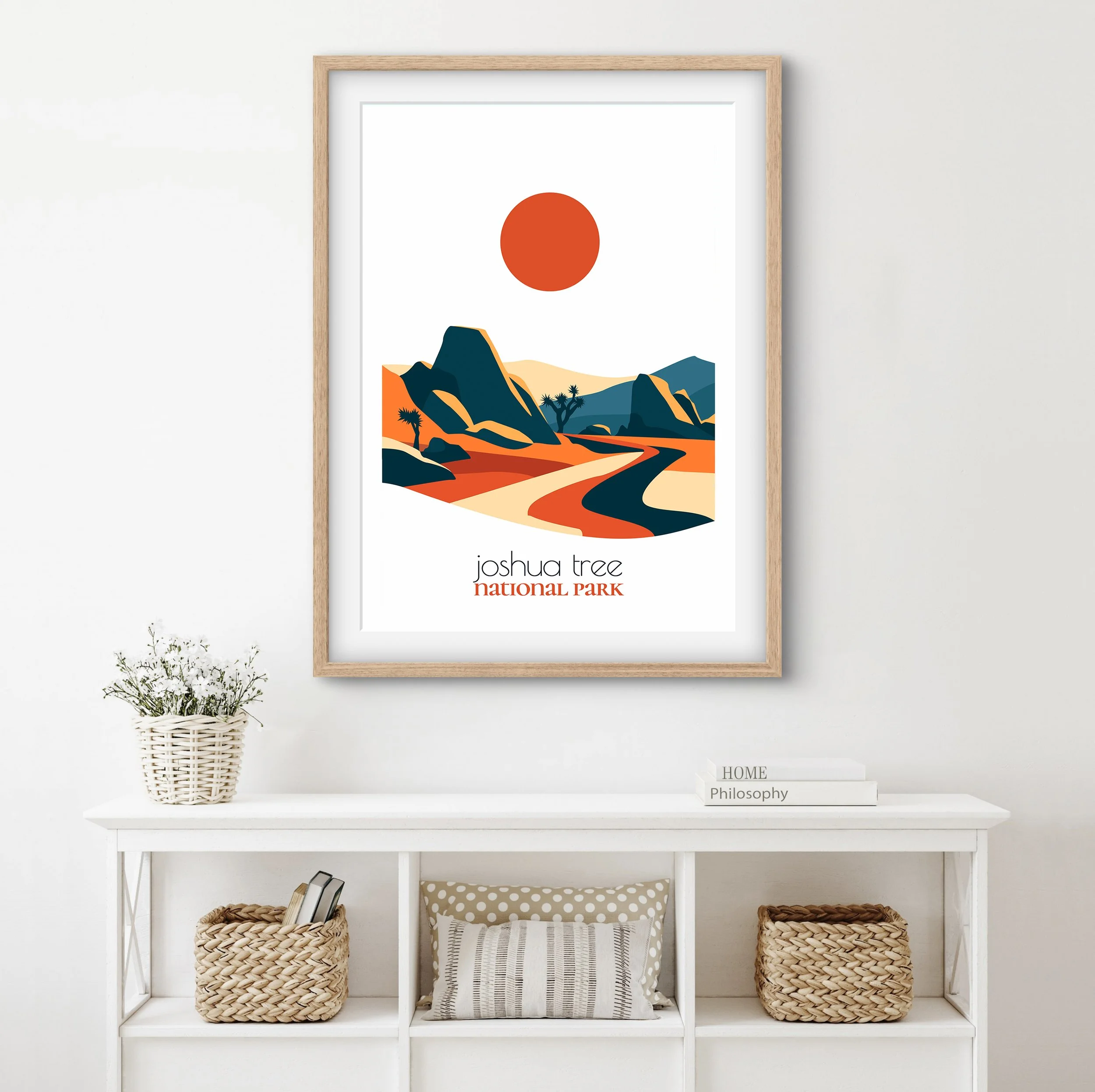 Original Joshua Tree national park poster from the ReTravell studio collection
